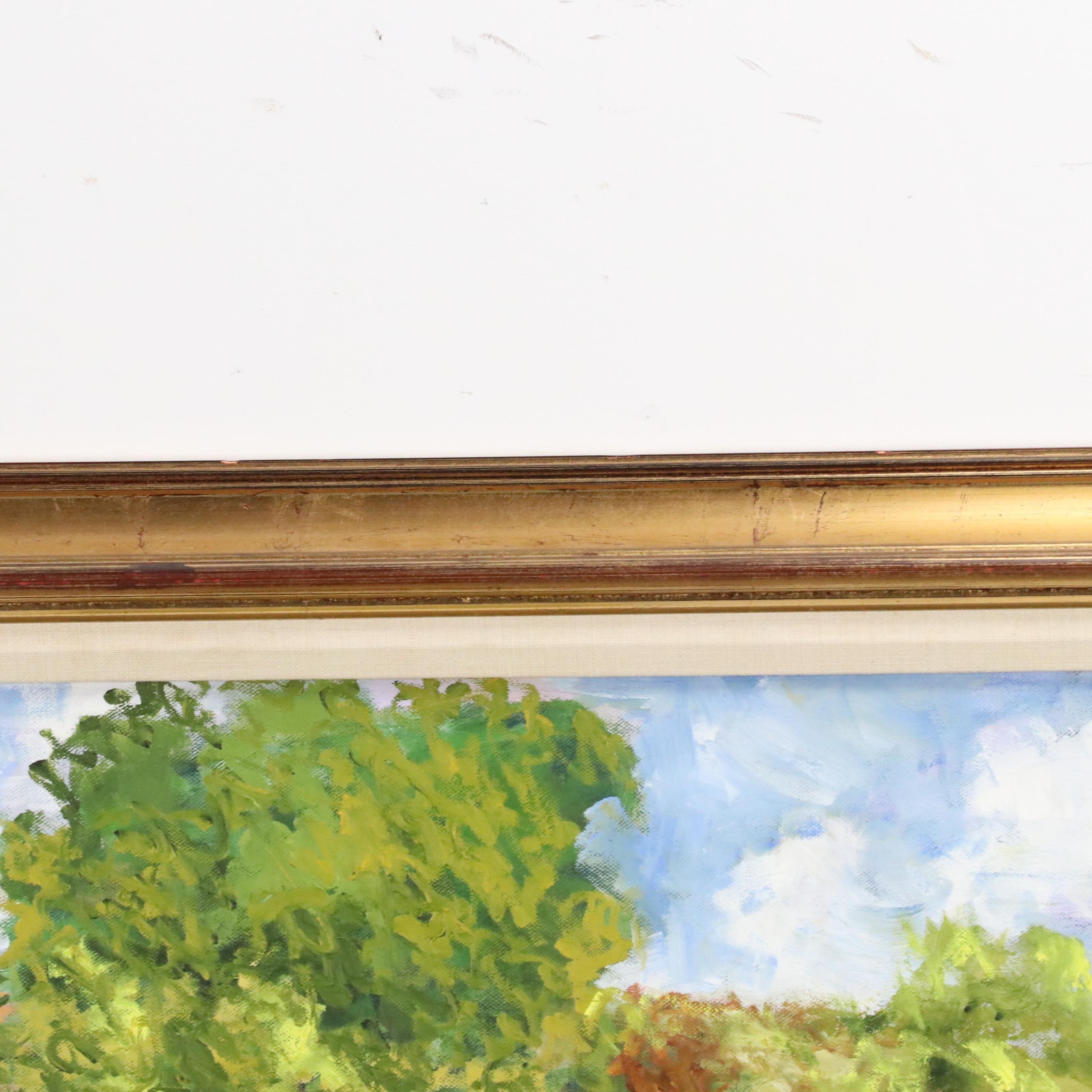 Floral Landscape Oil Painting, 1987