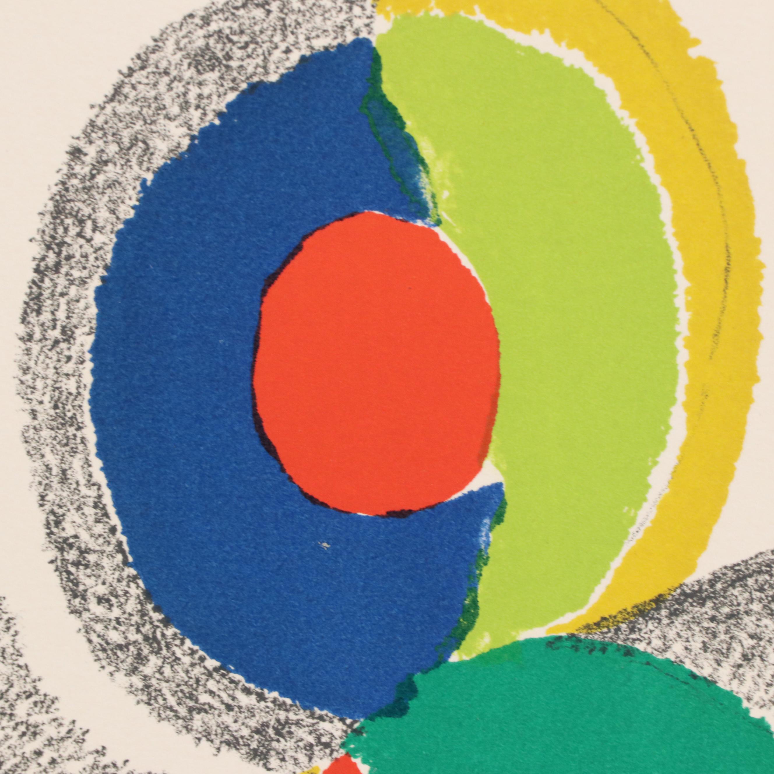 Sonia Delaunay Color Lithograph "Rythmes et Coleurs VI", 1971