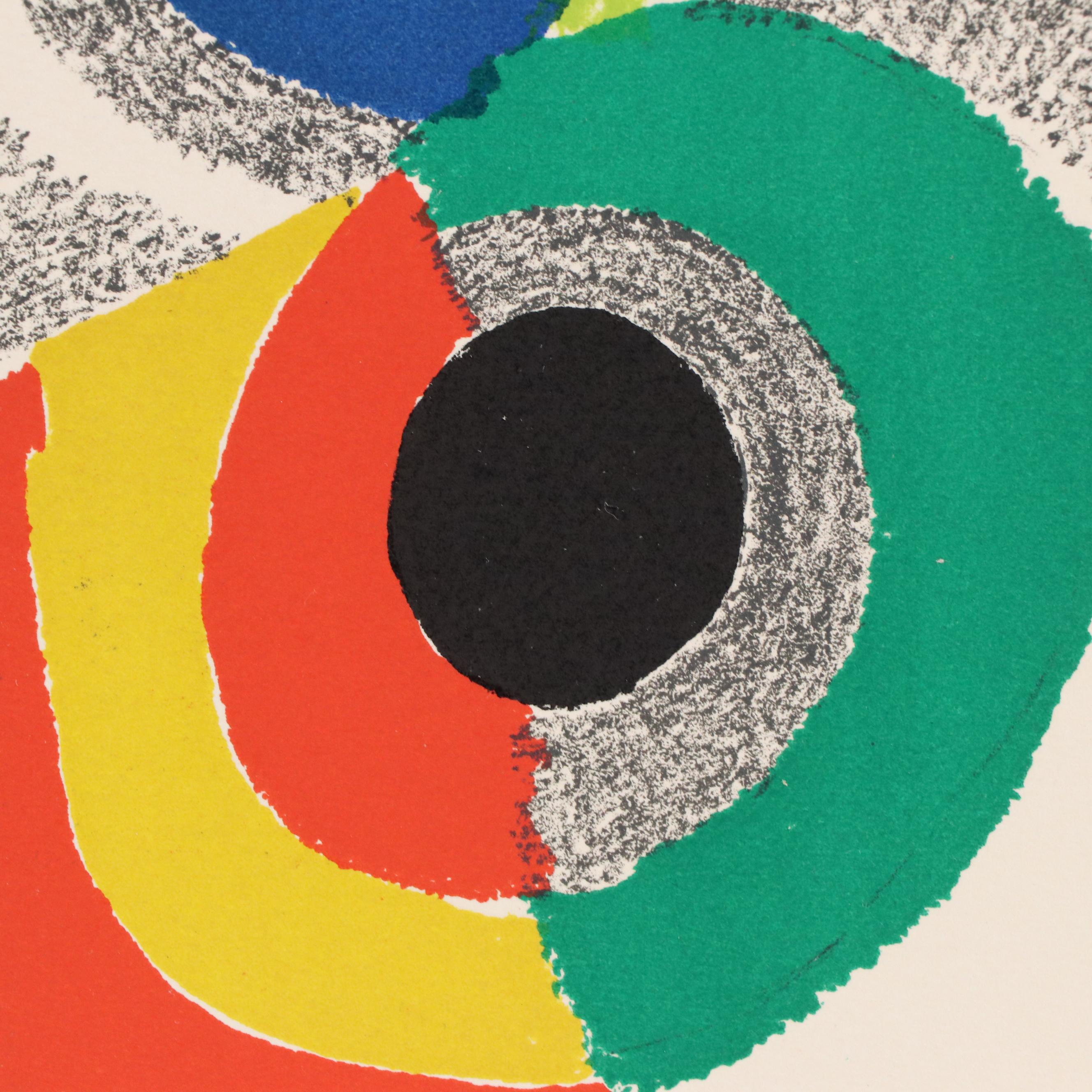 Sonia Delaunay Color Lithograph "Rythmes et Coleurs VI", 1971