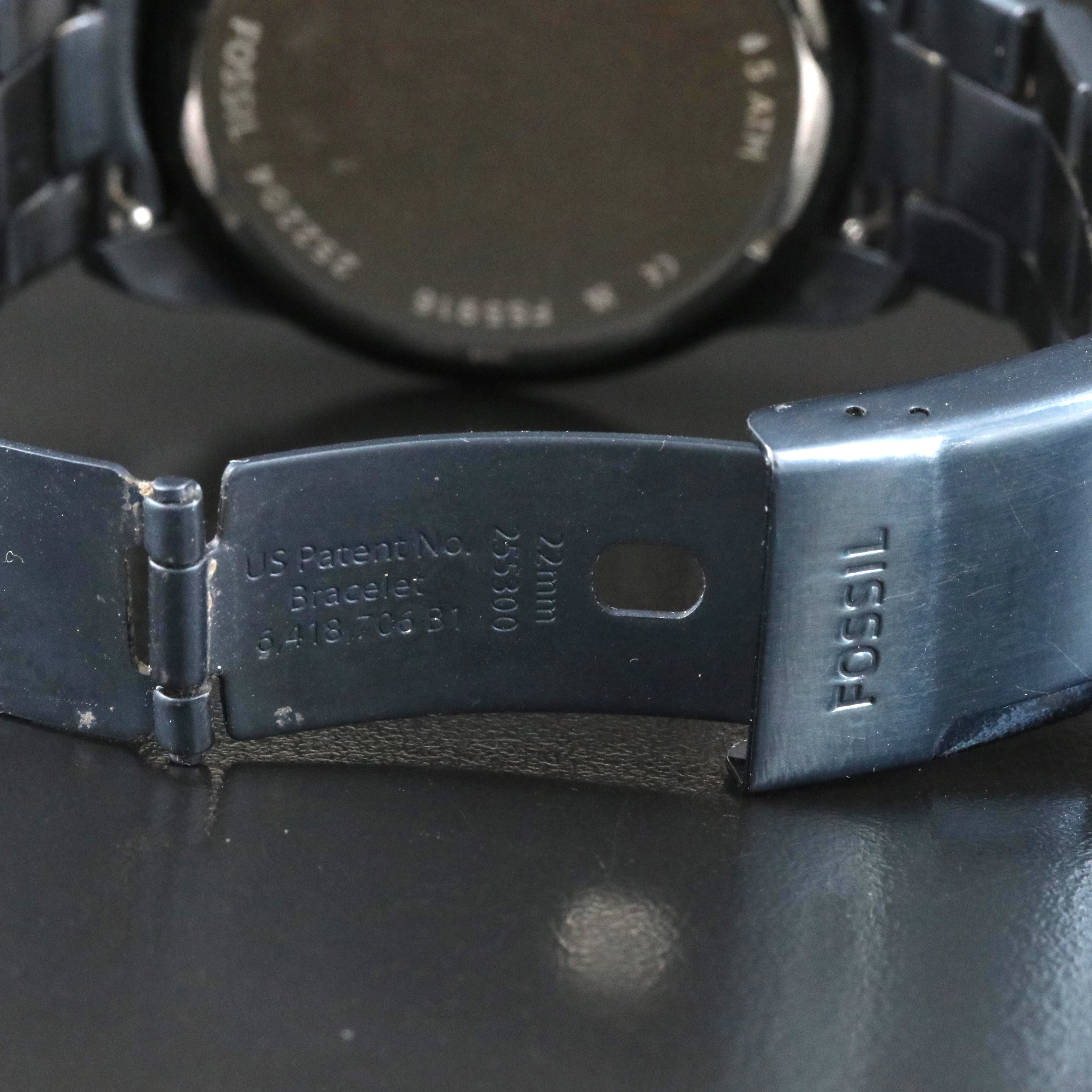 Fossil Bronson Blue Stainless Steel Quartz Watch