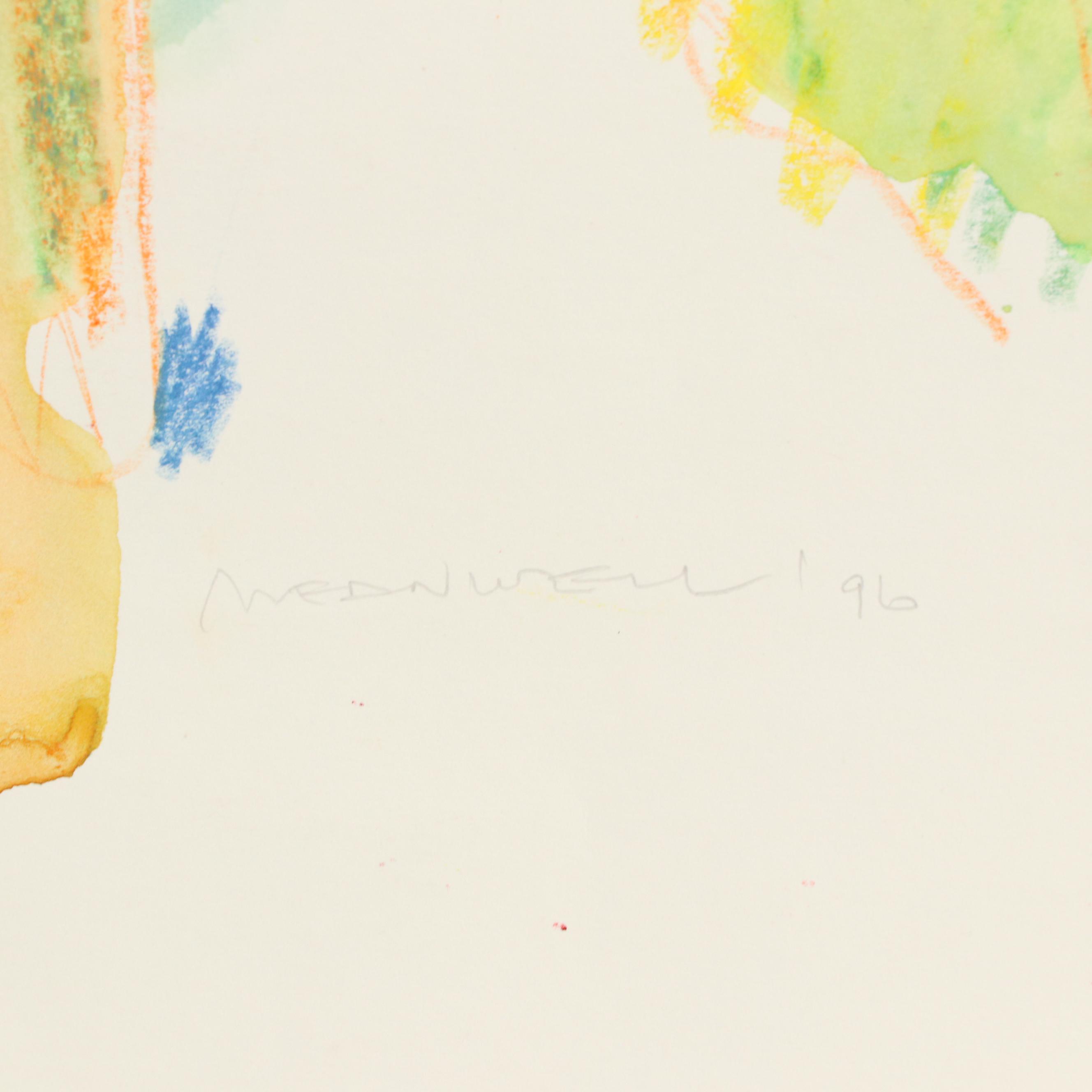 Jack Meanwell Modern Nude Figural Mixed Media Painting, 1996