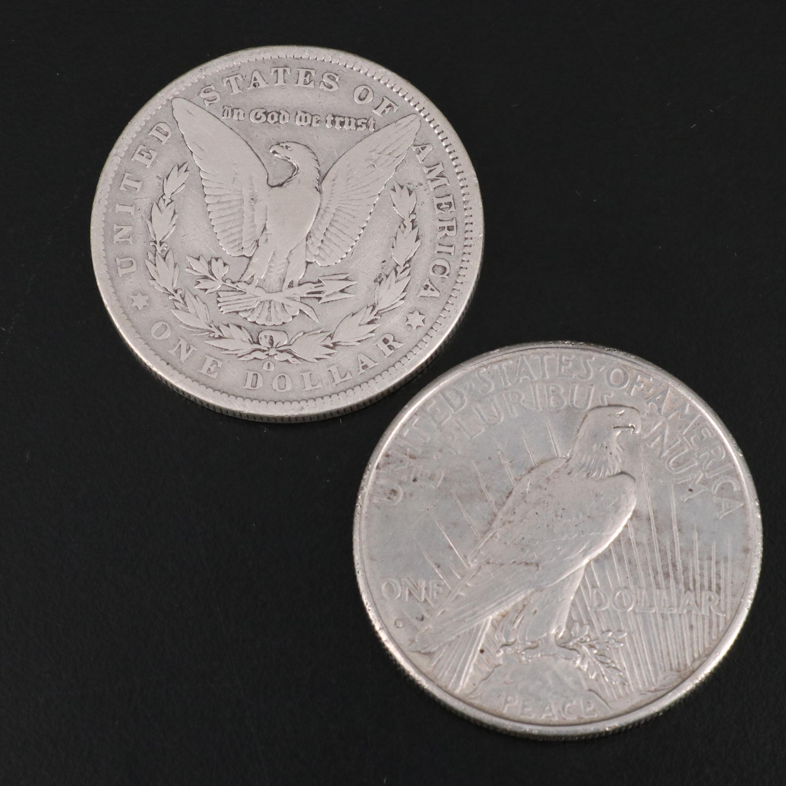 Collection of U.S Silver Coins with a 1934-D Peace Dollar