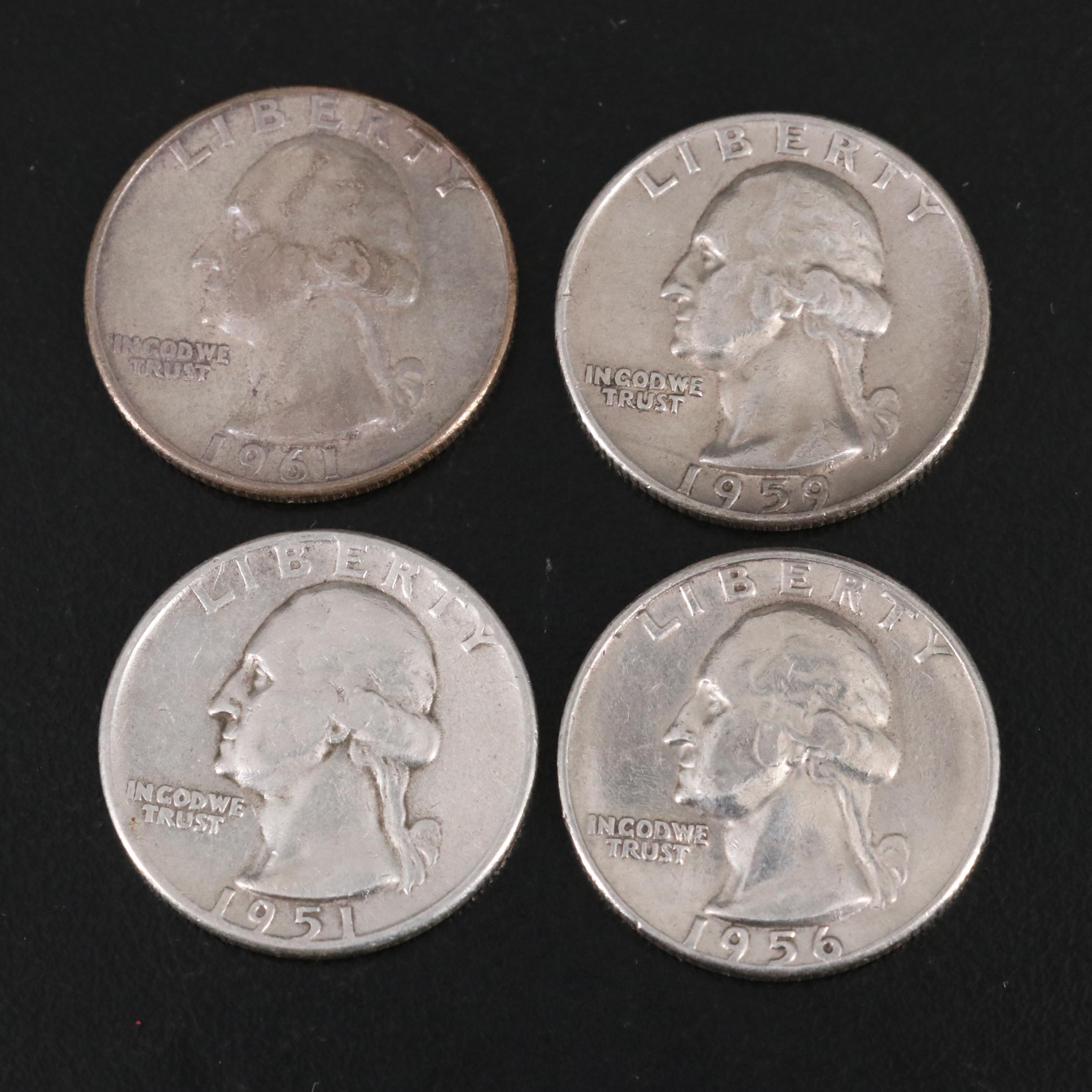 Collection of U.S Silver Coins with a 1934-D Peace Dollar