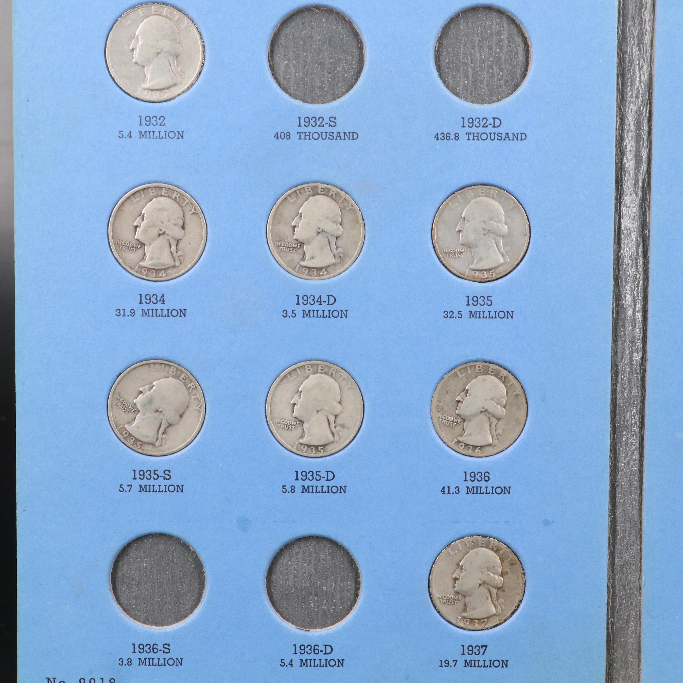 Collection of U.S Silver Coins with a 1934-D Peace Dollar