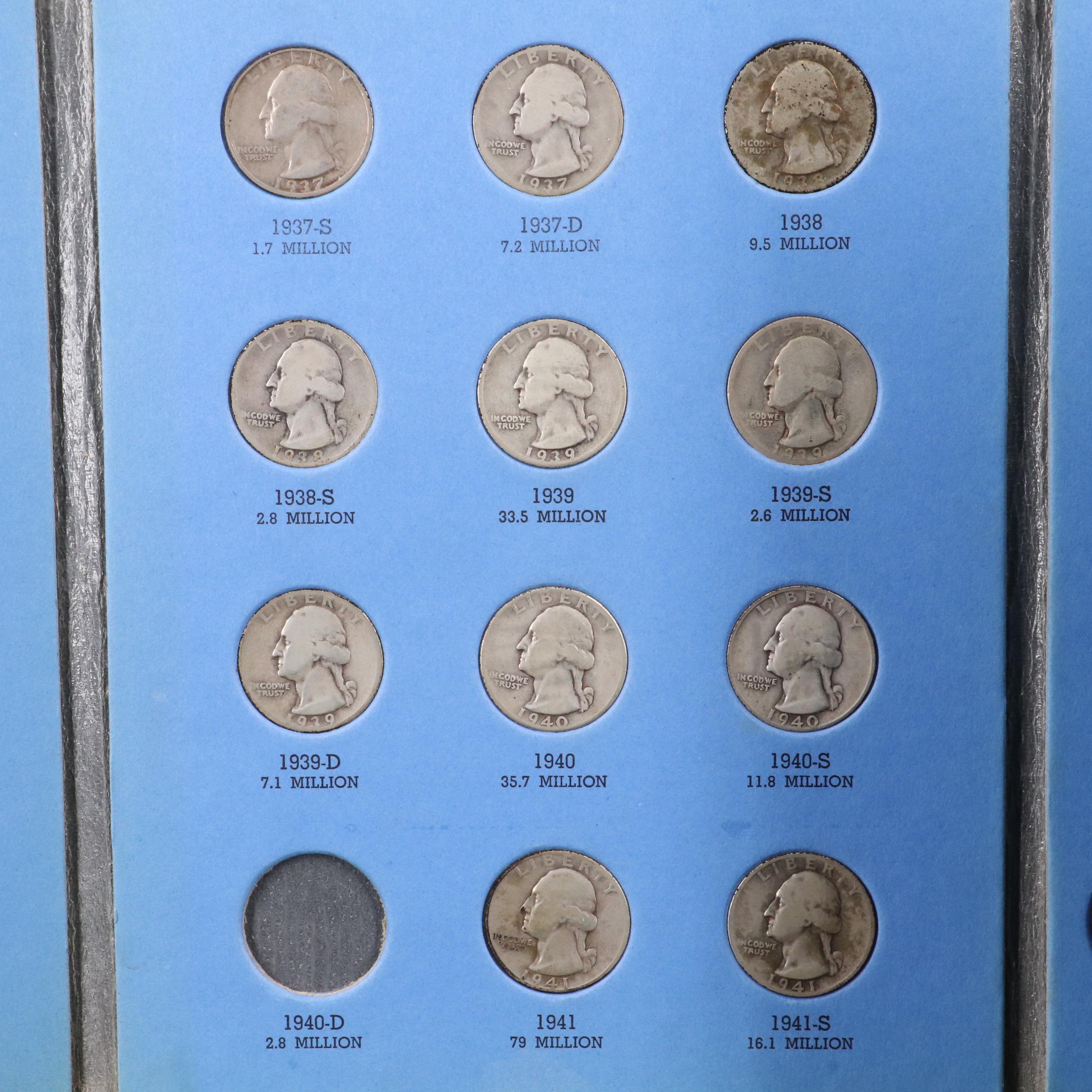 Collection of U.S Silver Coins with a 1934-D Peace Dollar