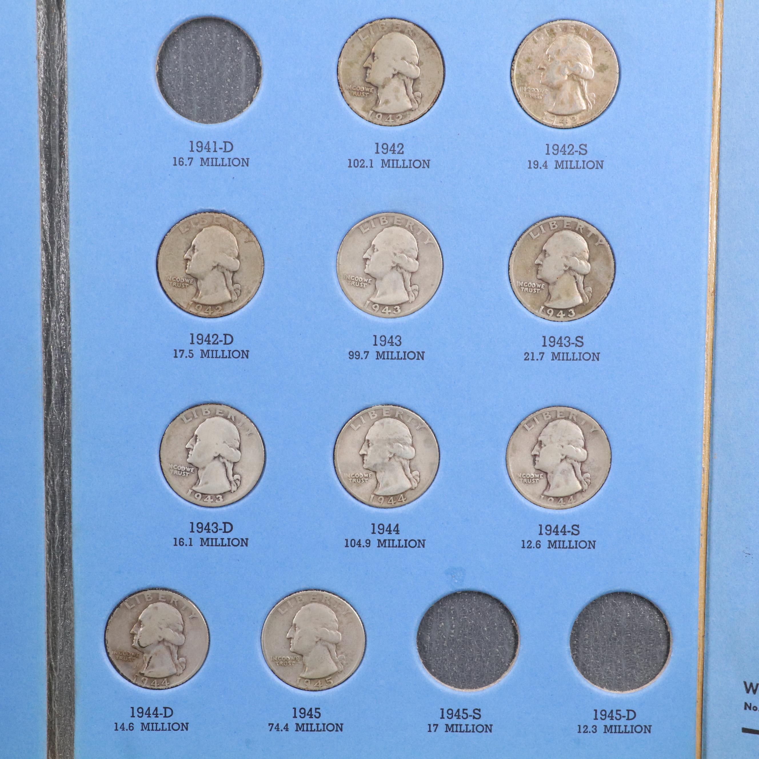 Collection of U.S Silver Coins with a 1934-D Peace Dollar