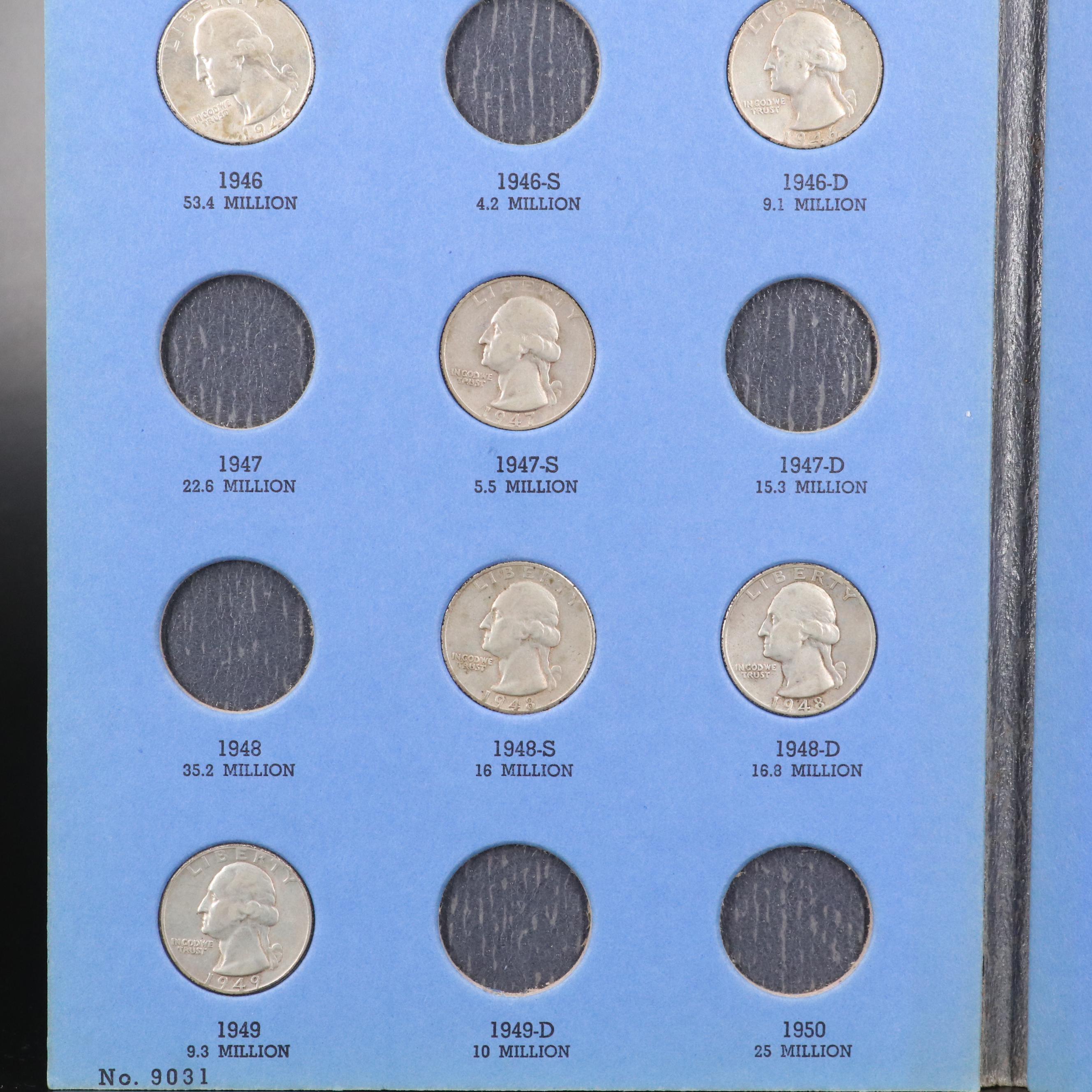 Collection of U.S Silver Coins with a 1934-D Peace Dollar