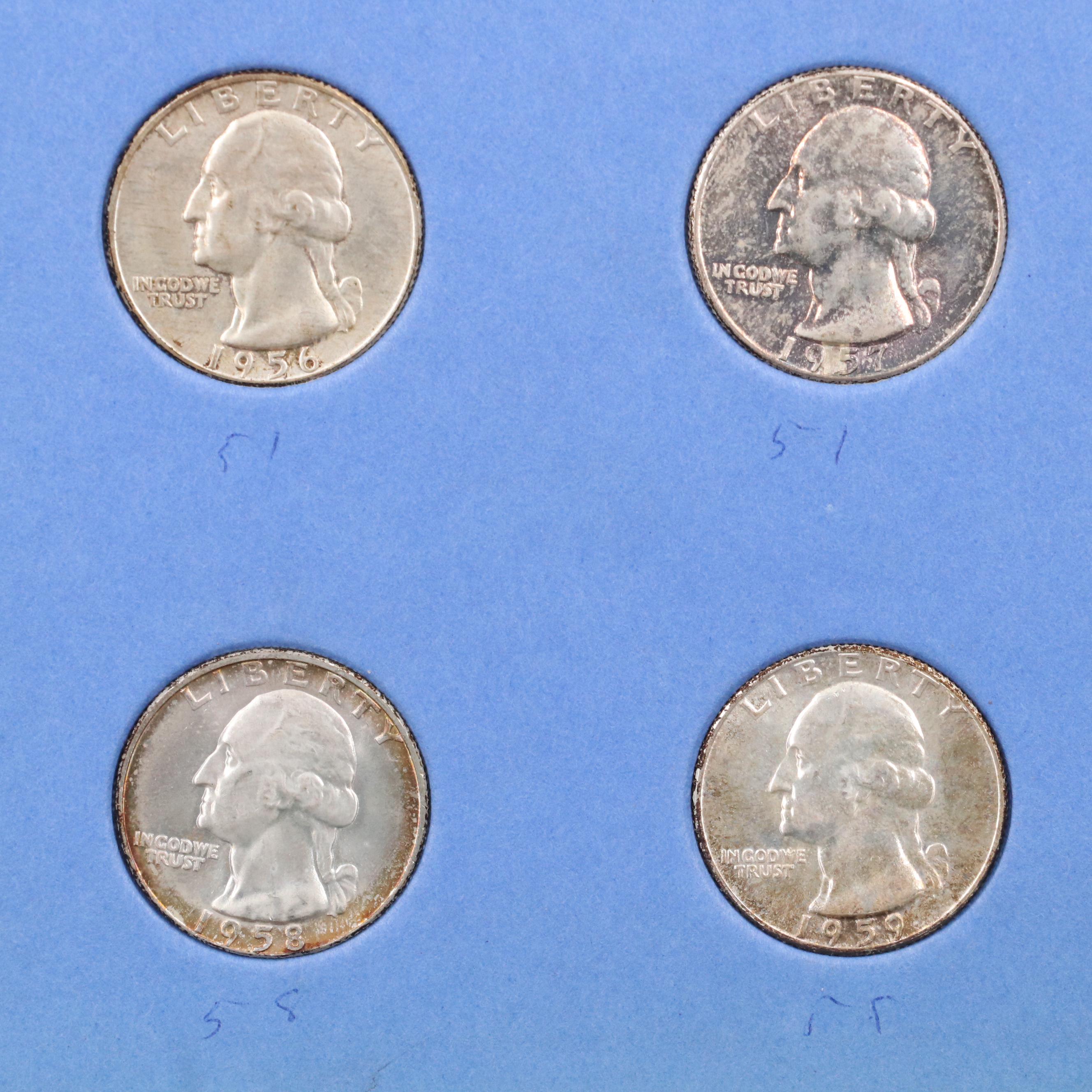 Collection of U.S Silver Coins with a 1934-D Peace Dollar