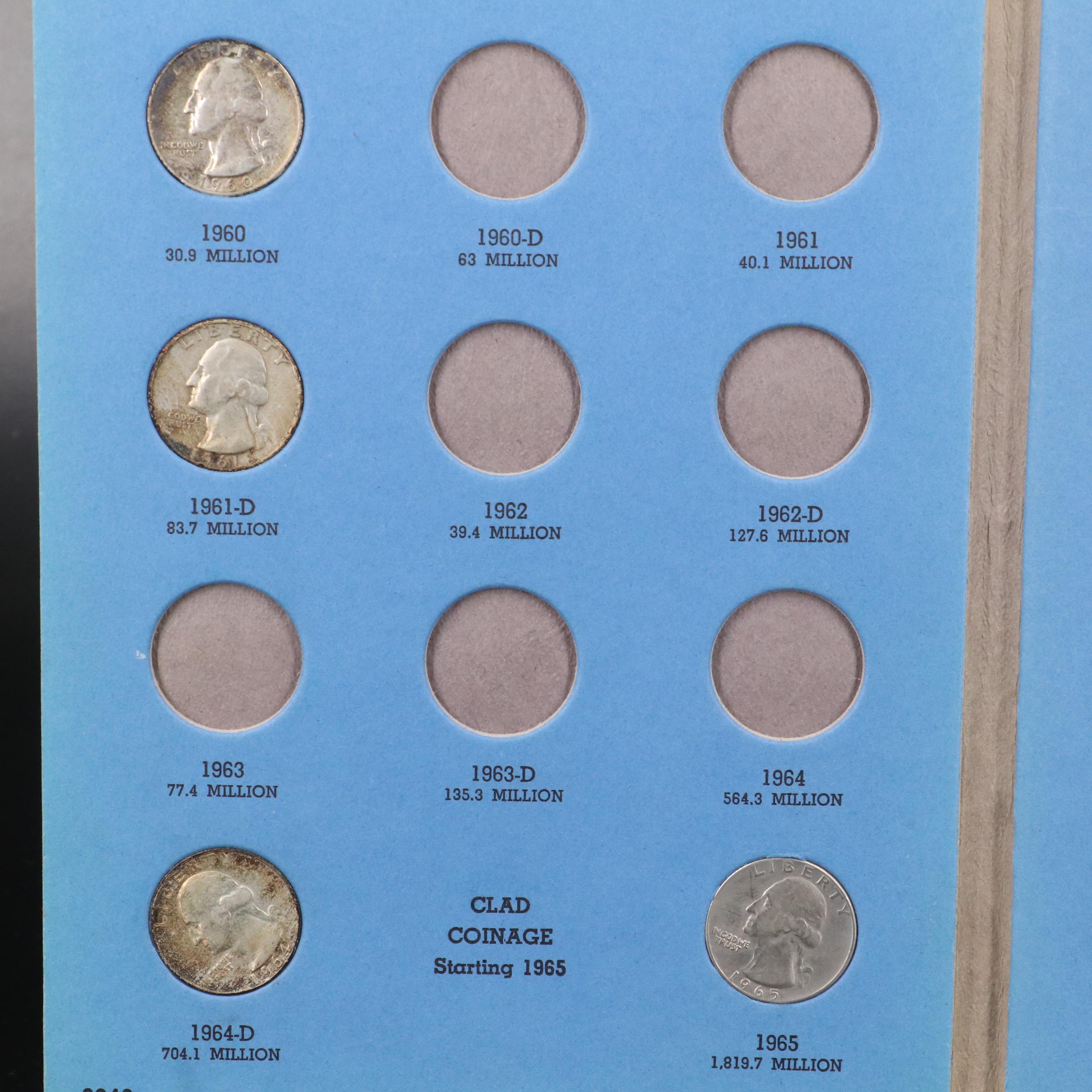 Collection of U.S Silver Coins with a 1934-D Peace Dollar