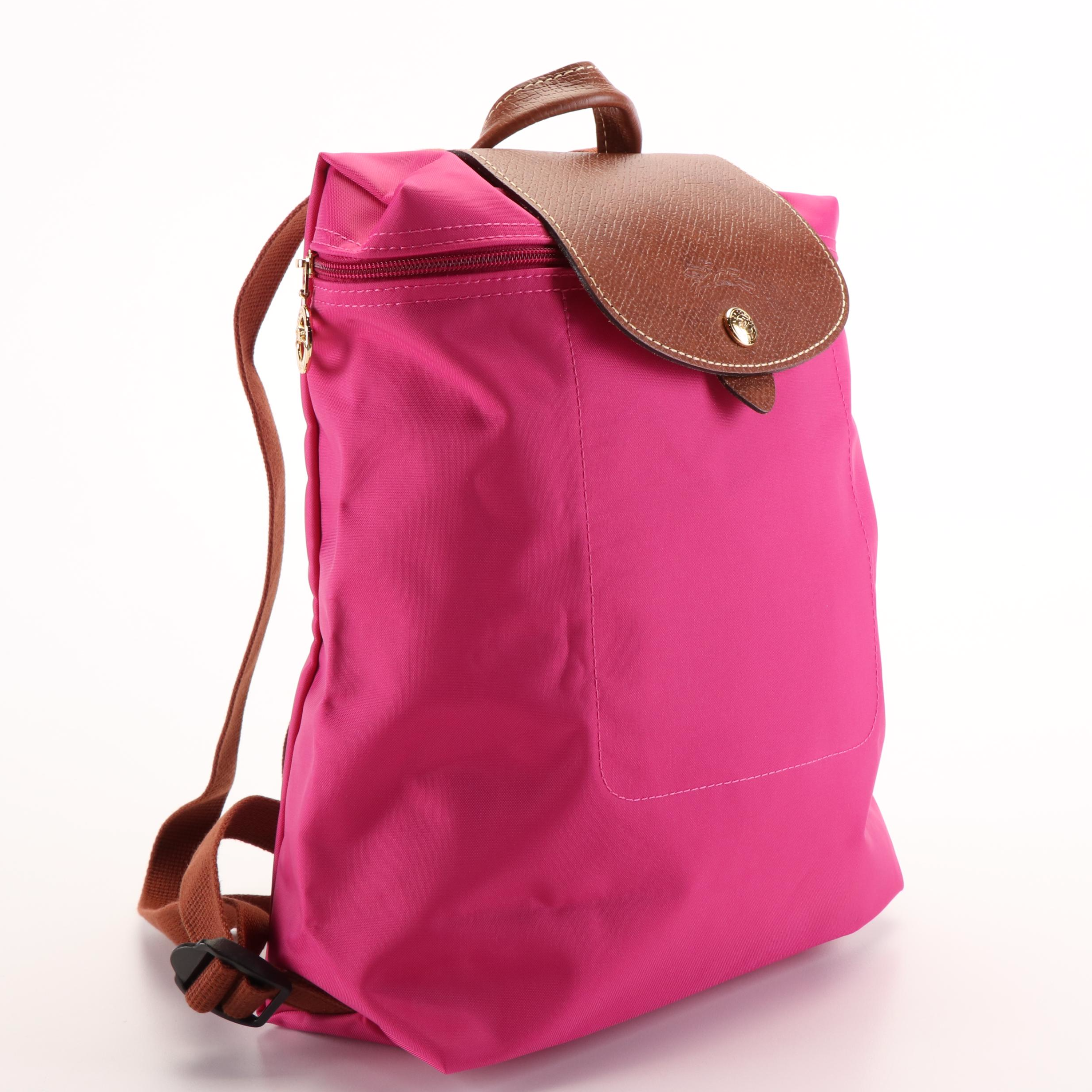 Longchamp Le Pliage Fuchsia Nylon Canvas Backpack