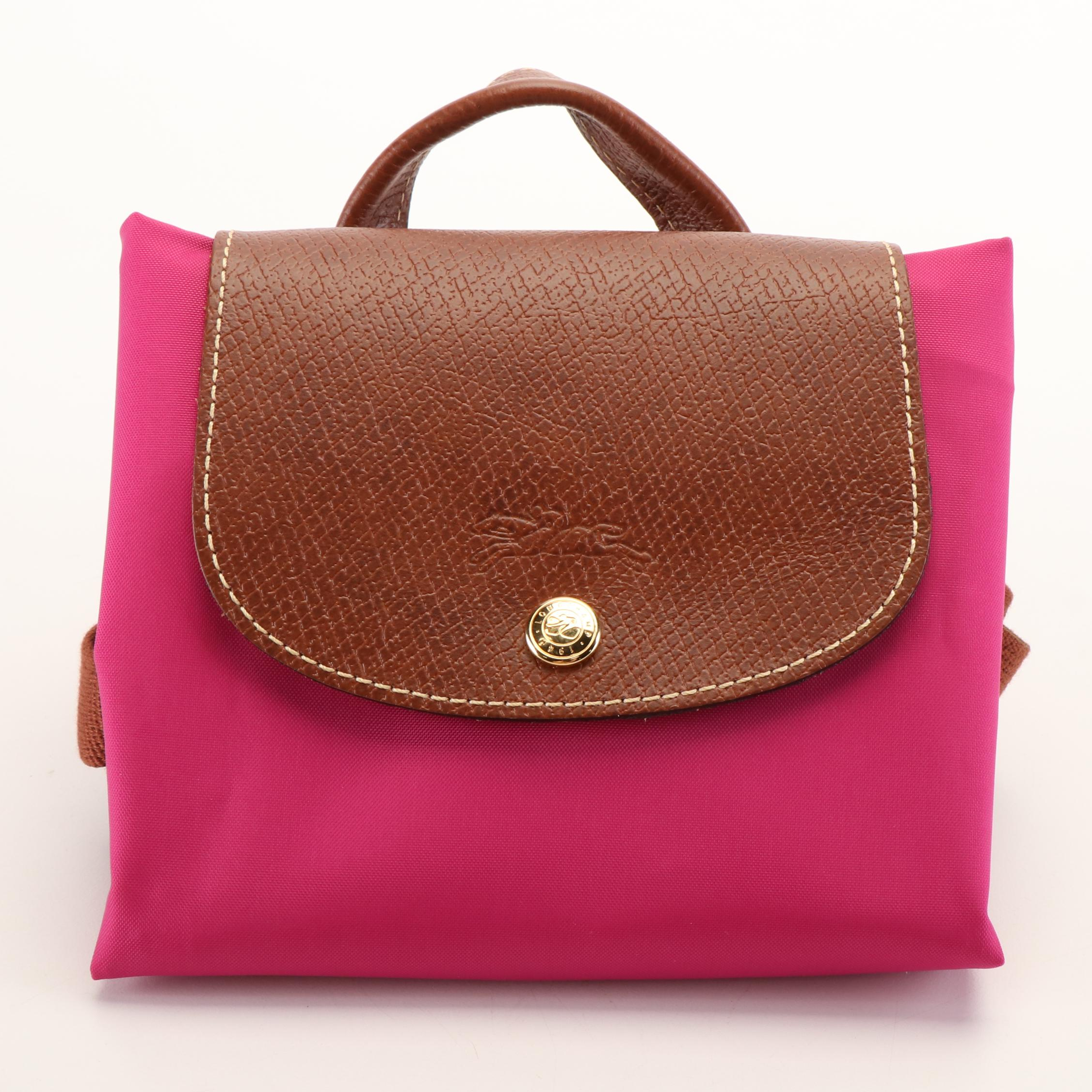 Longchamp Le Pliage Fuchsia Nylon Canvas Backpack