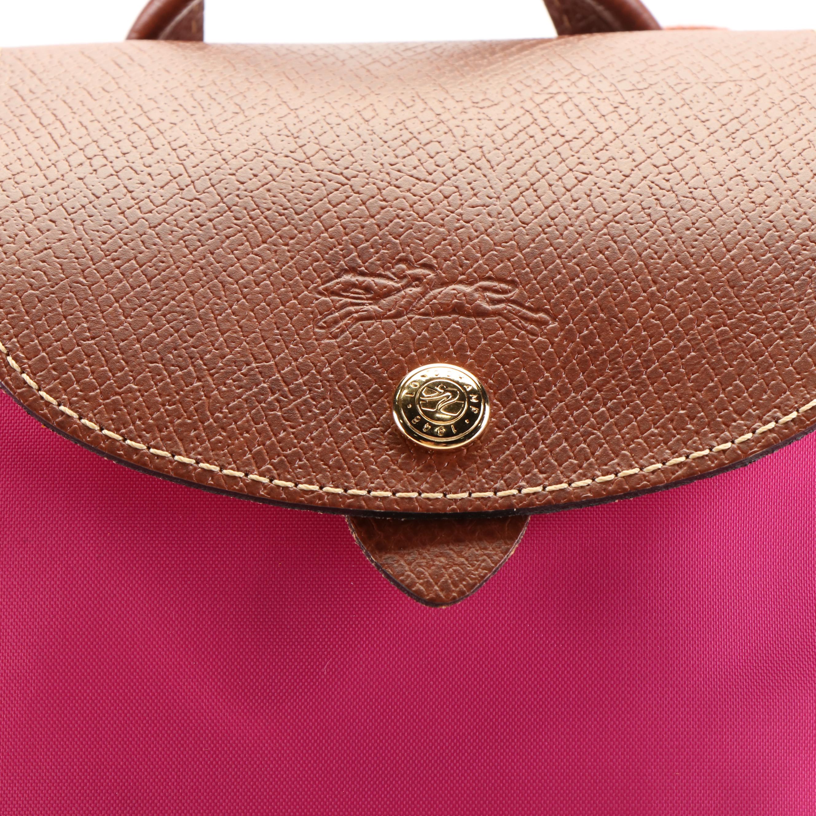 Longchamp Le Pliage Fuchsia Nylon Canvas Backpack