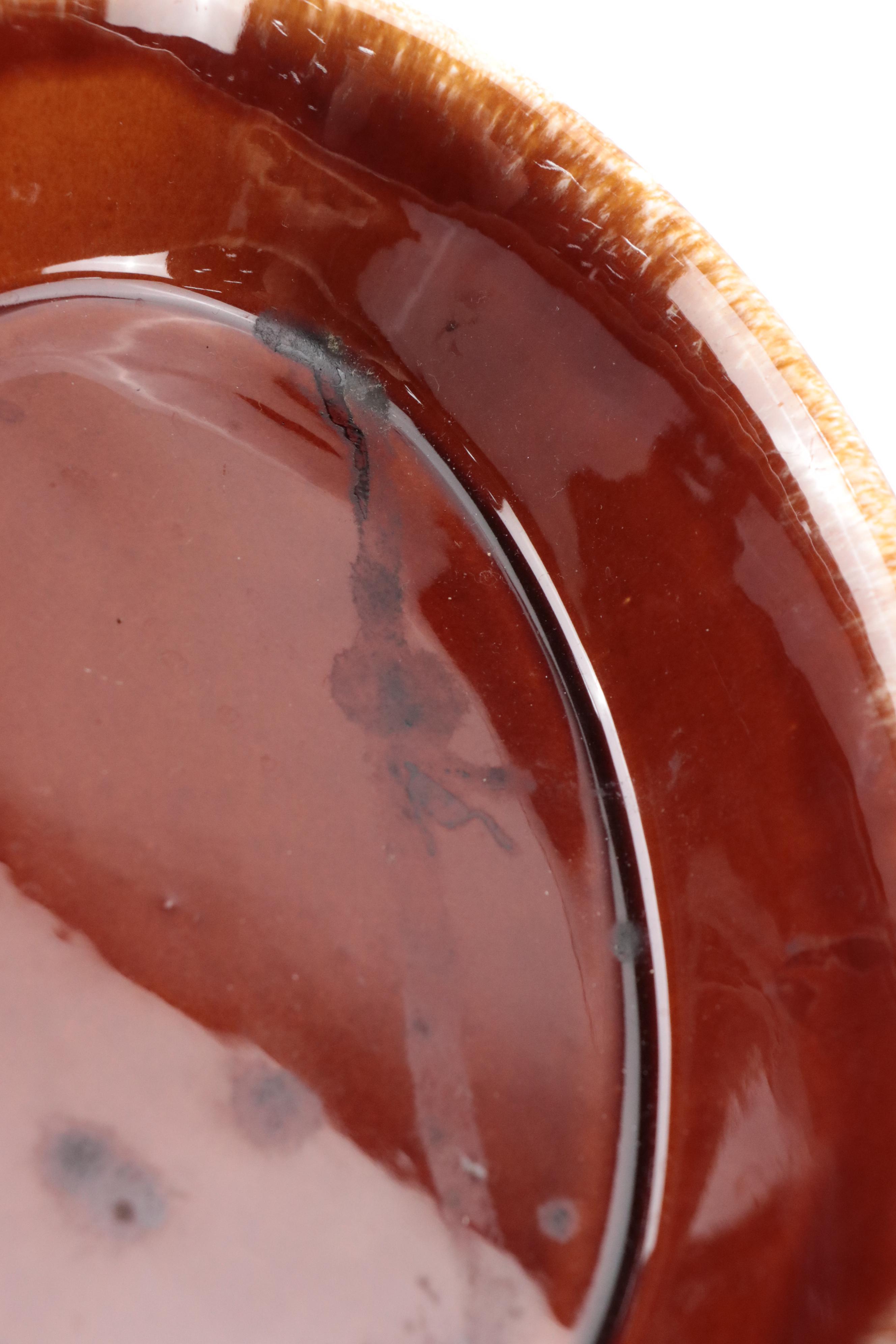 Hull "Brown Drip" Oven Proof Stoneware Bakeware and Custard Cups, Vintage