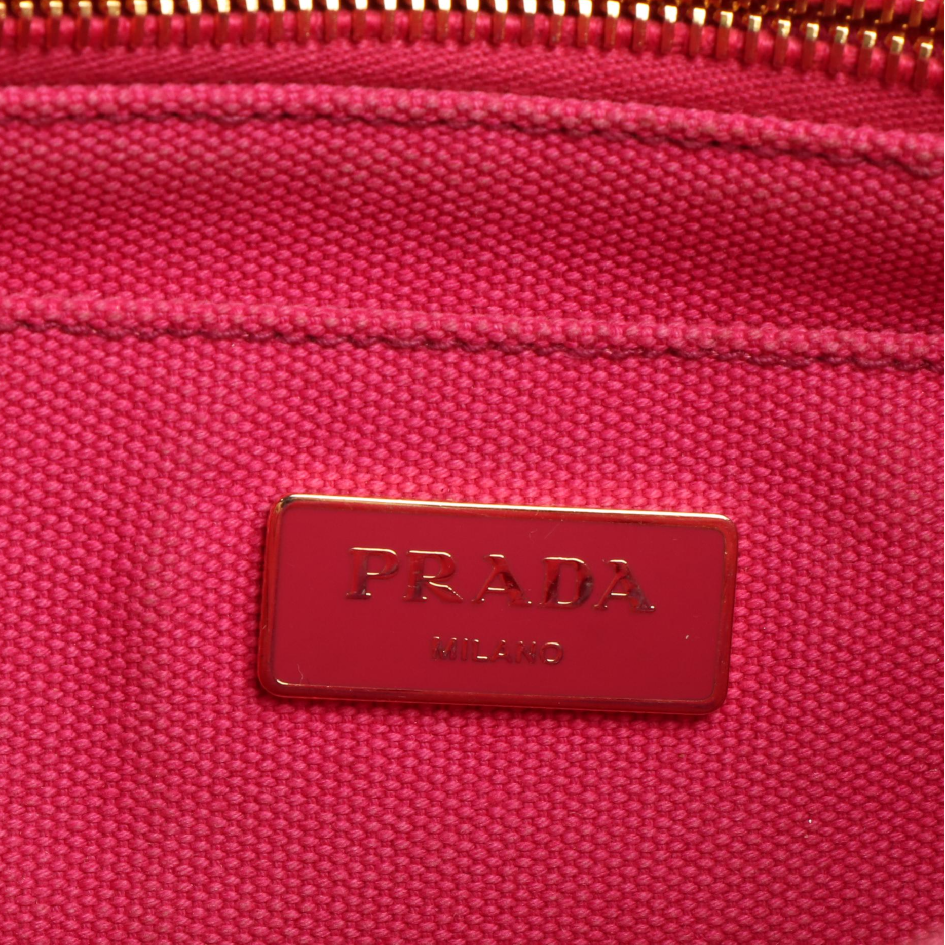 Prada Canapa Logo Pink Canvas Convertible Tote Bag