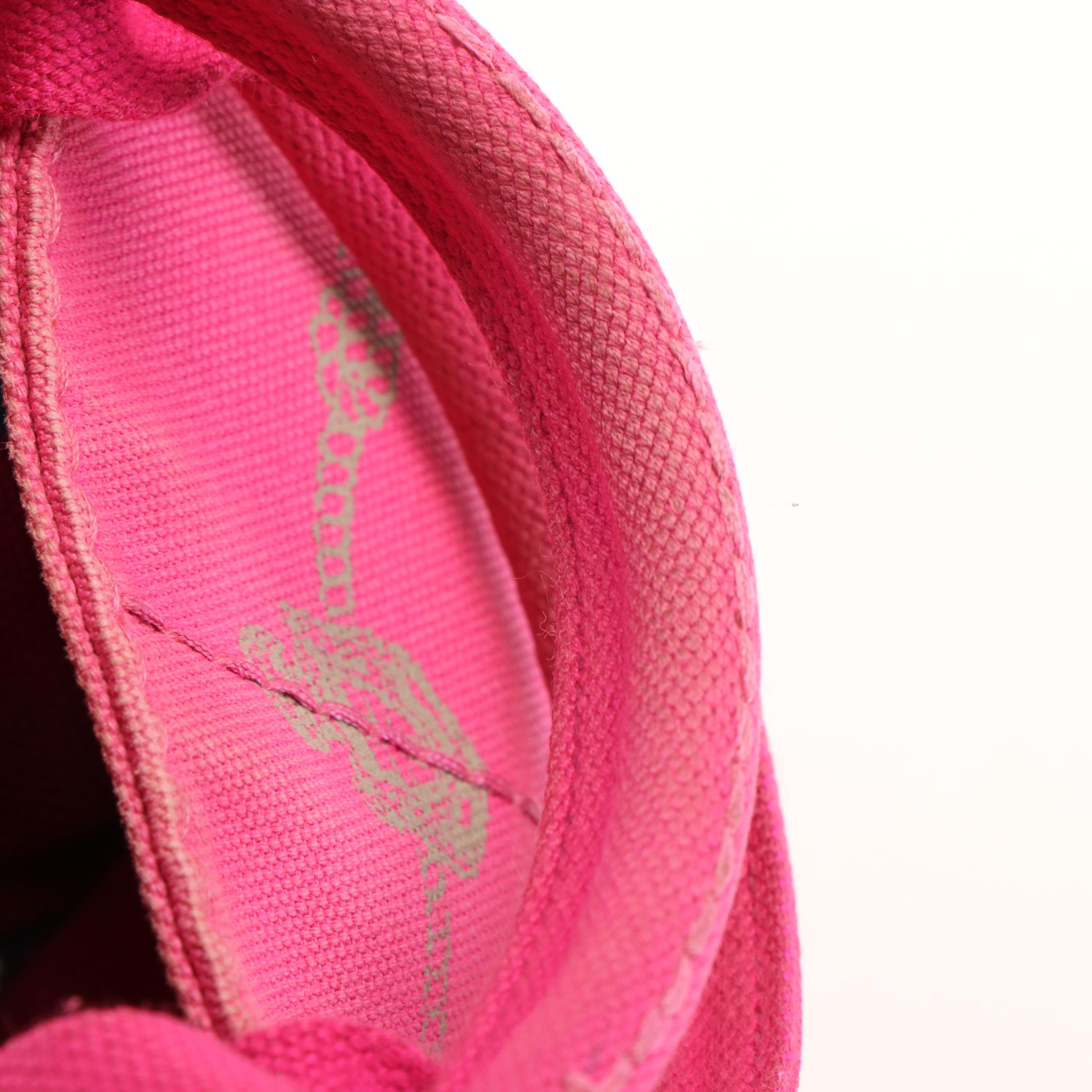 Prada Canapa Logo Pink Canvas Convertible Tote Bag