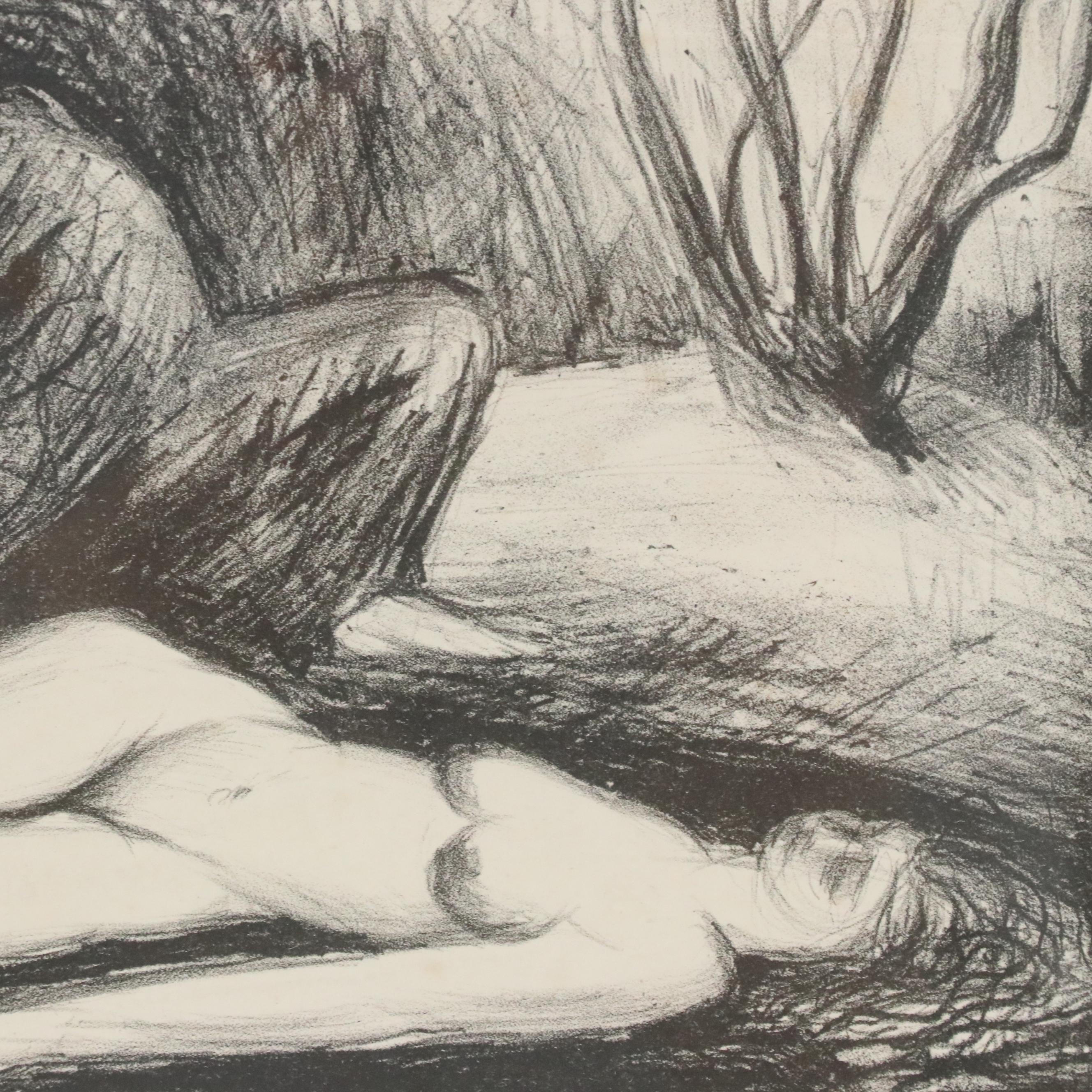 Thomas Brownell Eldred Lithograph "Temptation of St. Anthony"