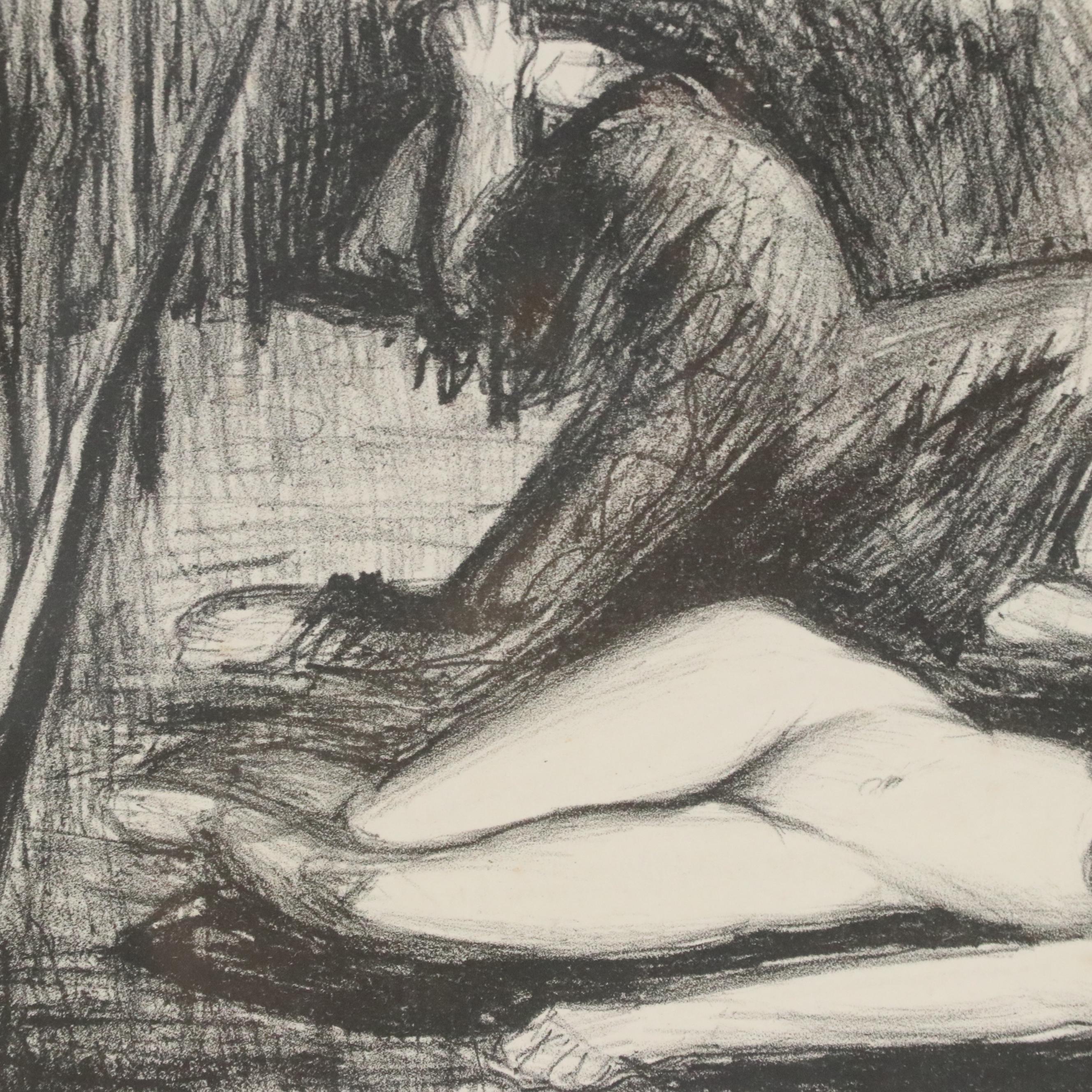 Thomas Brownell Eldred Lithograph "Temptation of St. Anthony"