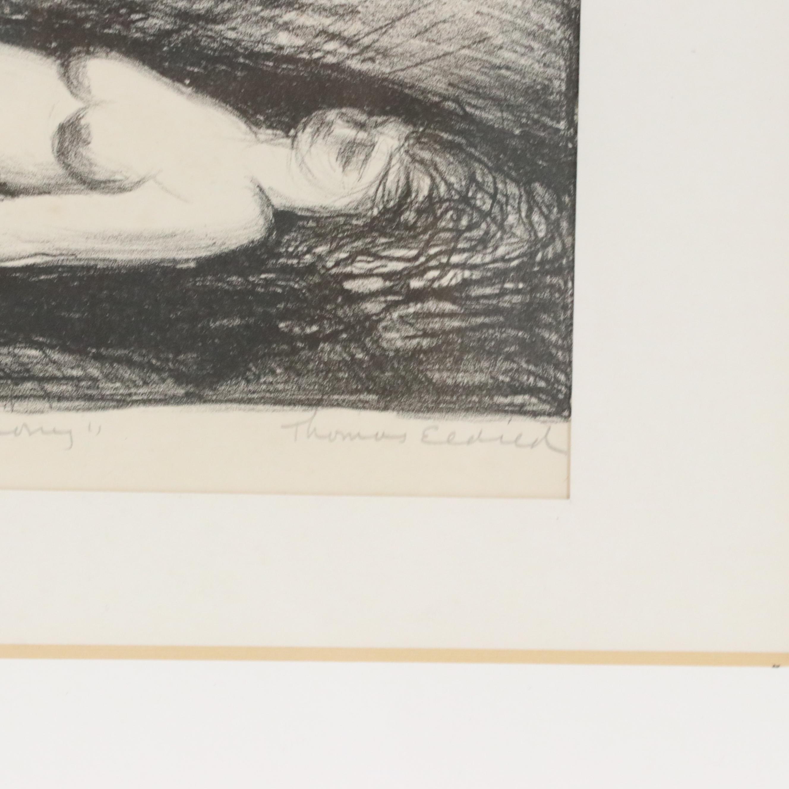 Thomas Brownell Eldred Lithograph "Temptation of St. Anthony"