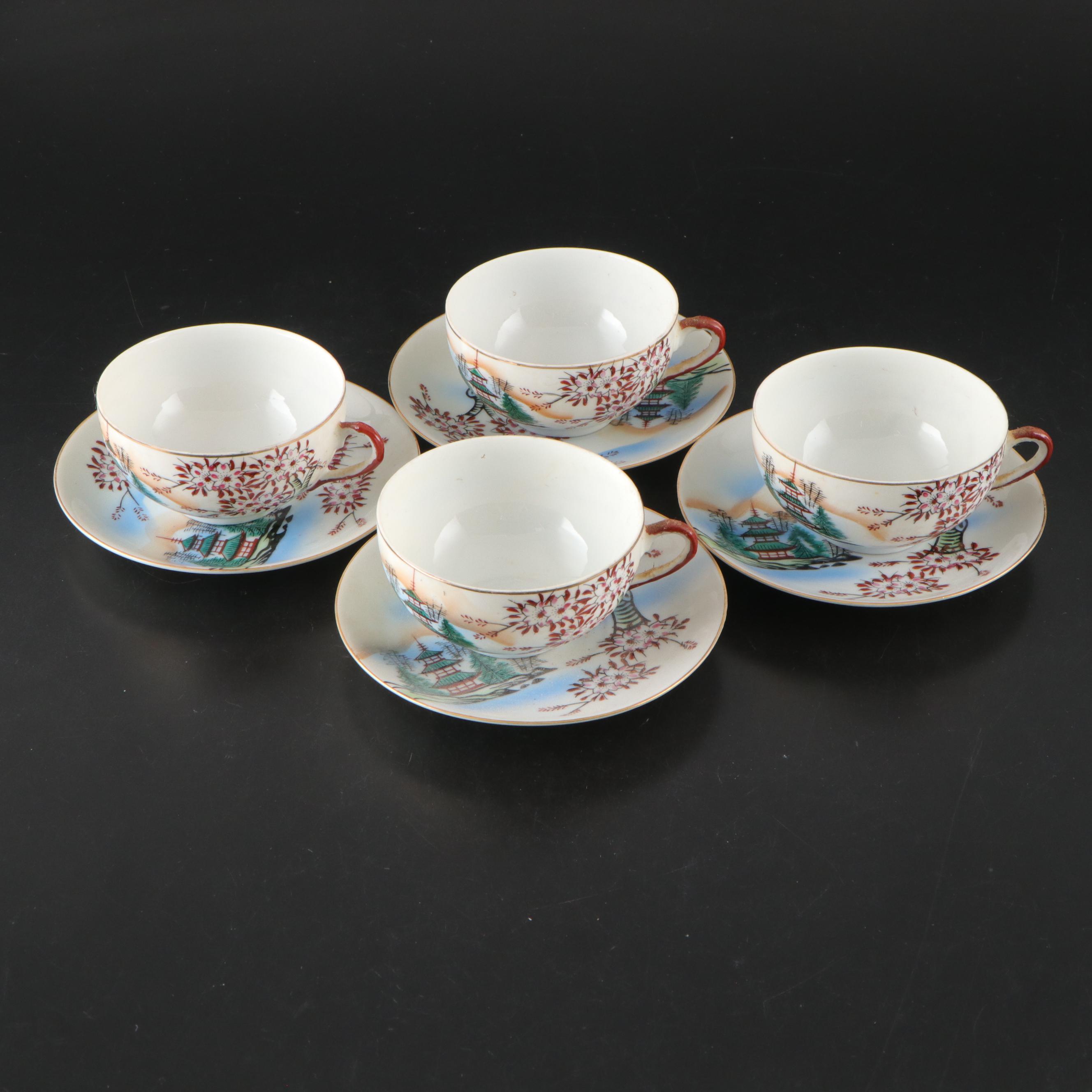 Japanese Izumi Porcelain Tea Set, Mid to Late 20th Century
