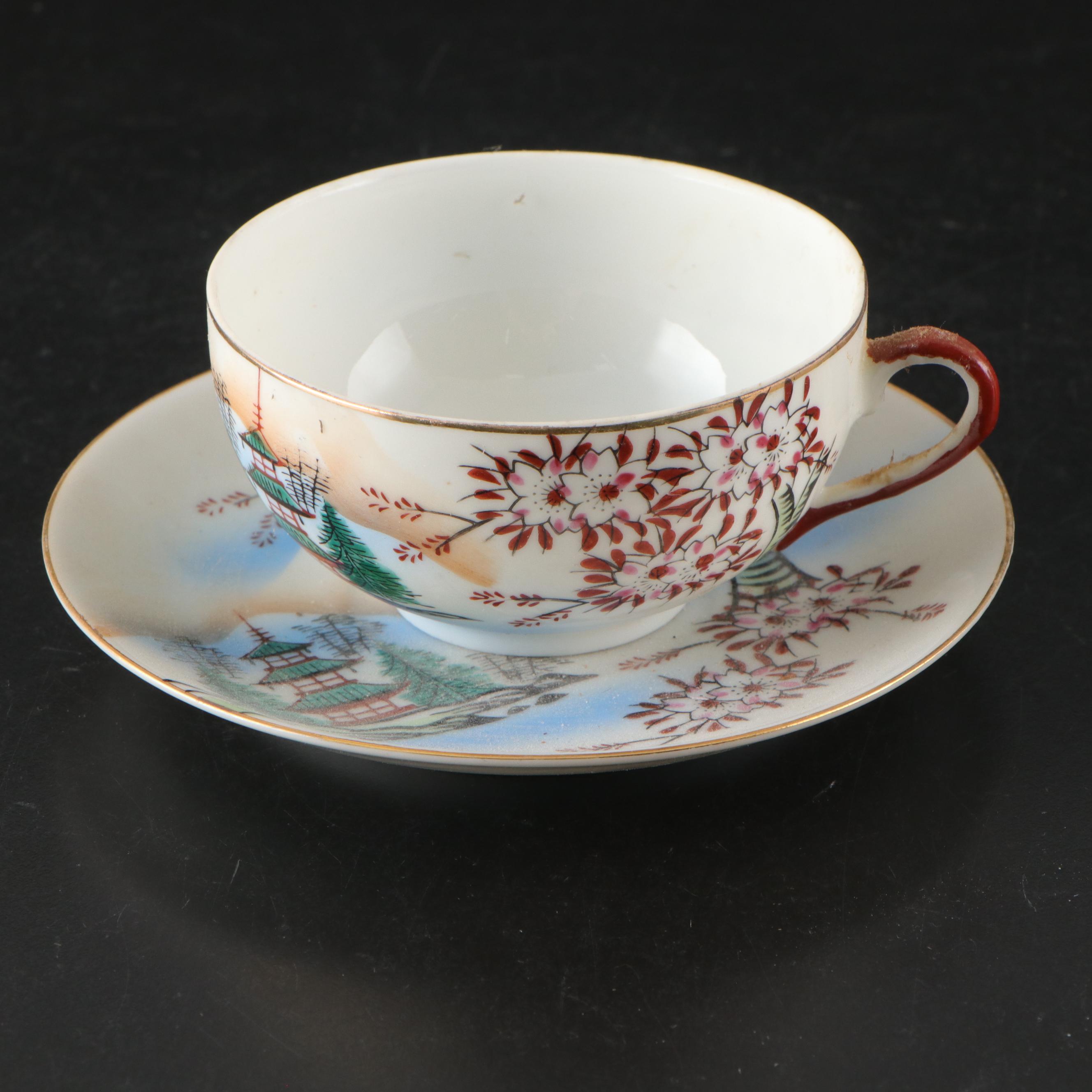 Japanese Izumi Porcelain Tea Set, Mid to Late 20th Century