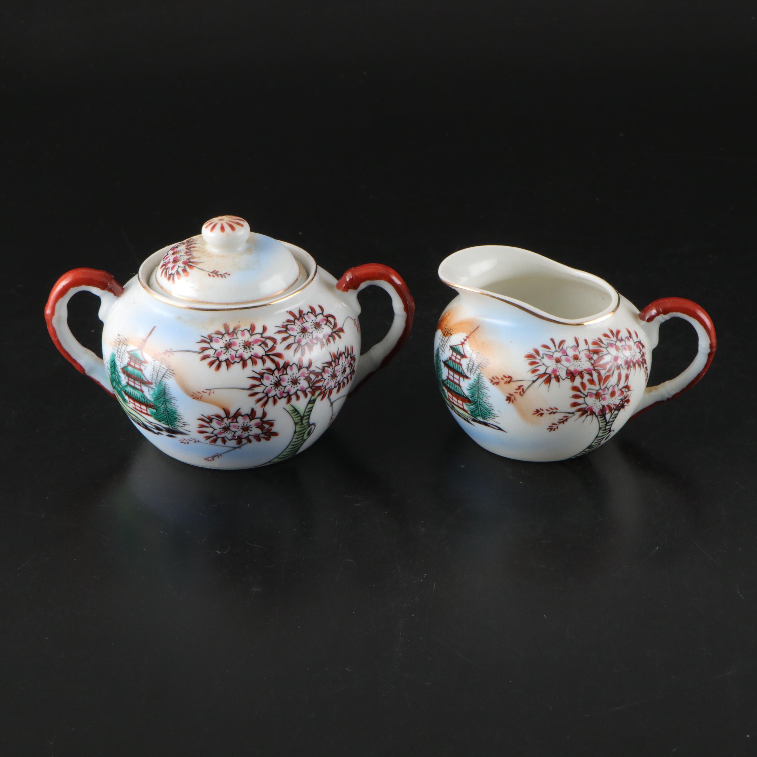 Japanese Izumi Porcelain Tea Set, Mid to Late 20th Century