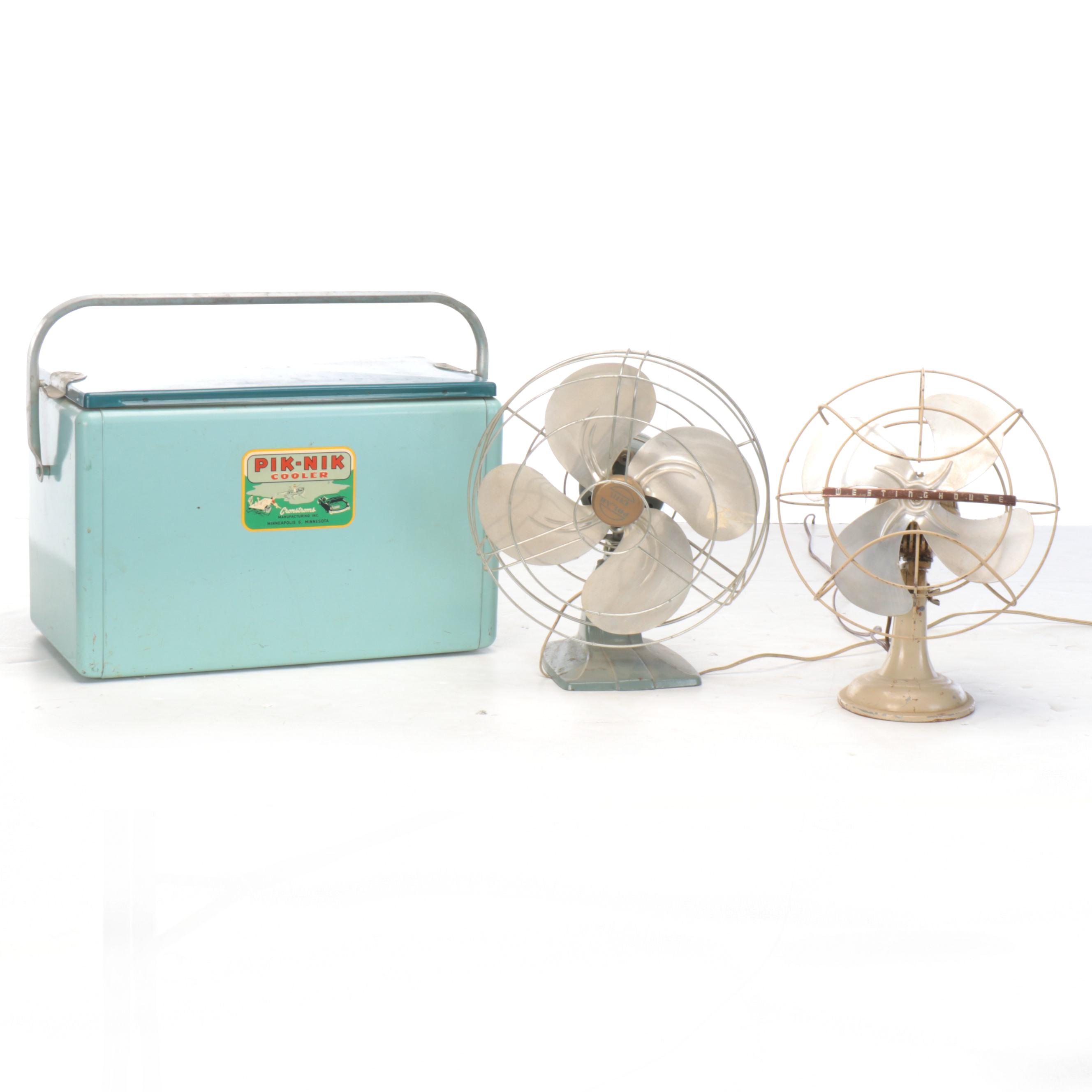 Quality Cronstroms Service Metal Cooler with Portable Fans