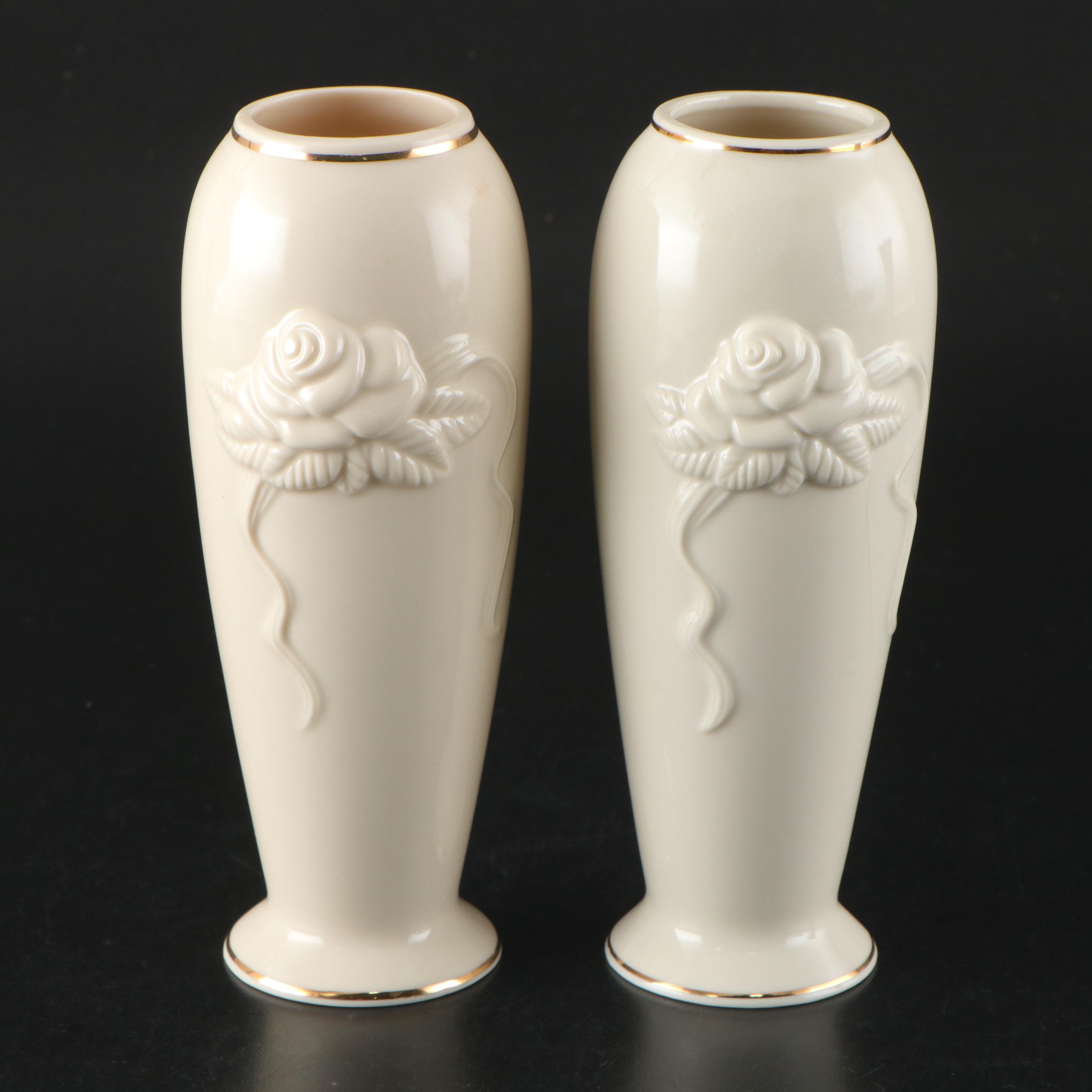 Lenox "Rosebud Collection" Porcelain Vase with More Table Accessories