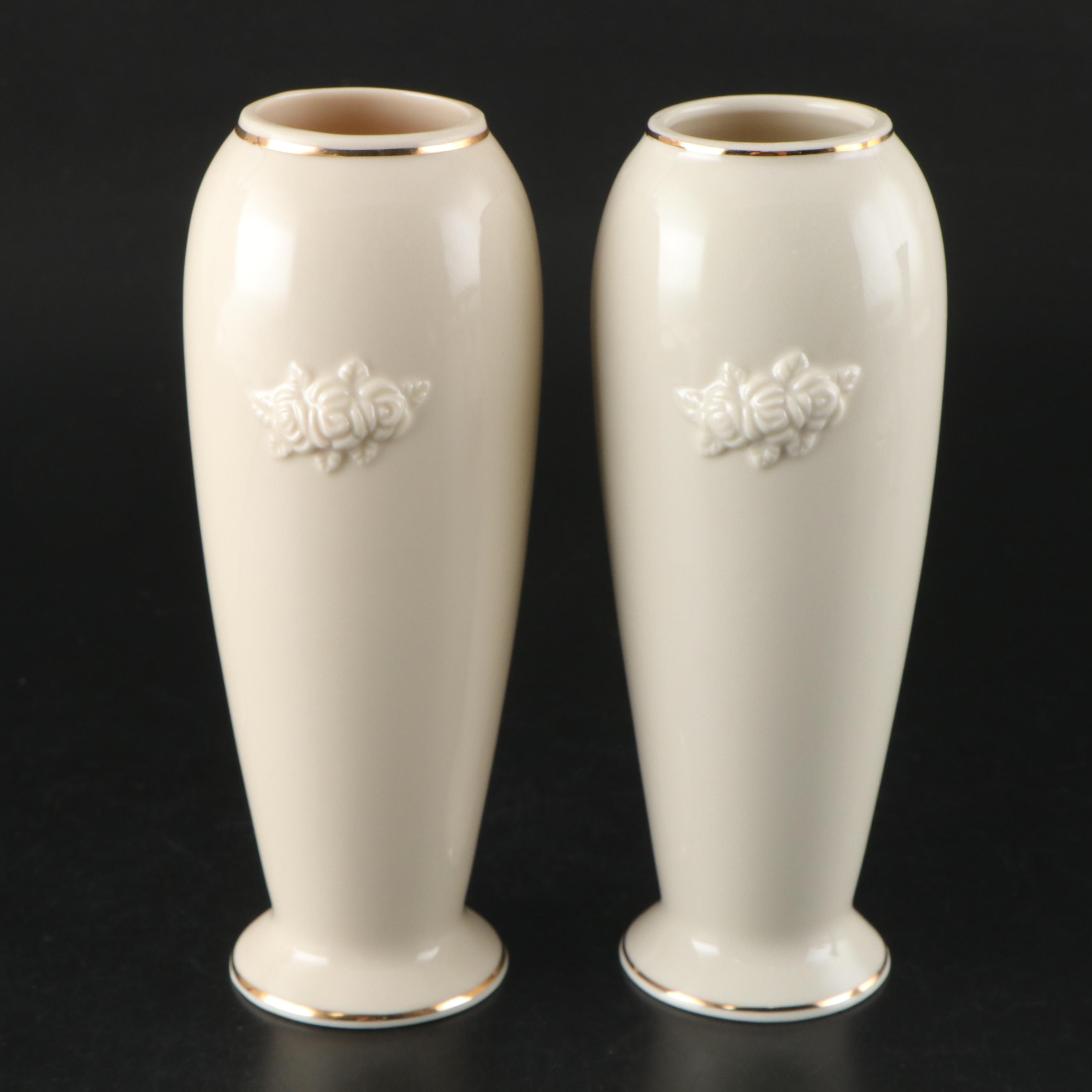 Lenox "Rosebud Collection" Porcelain Vase with More Table Accessories