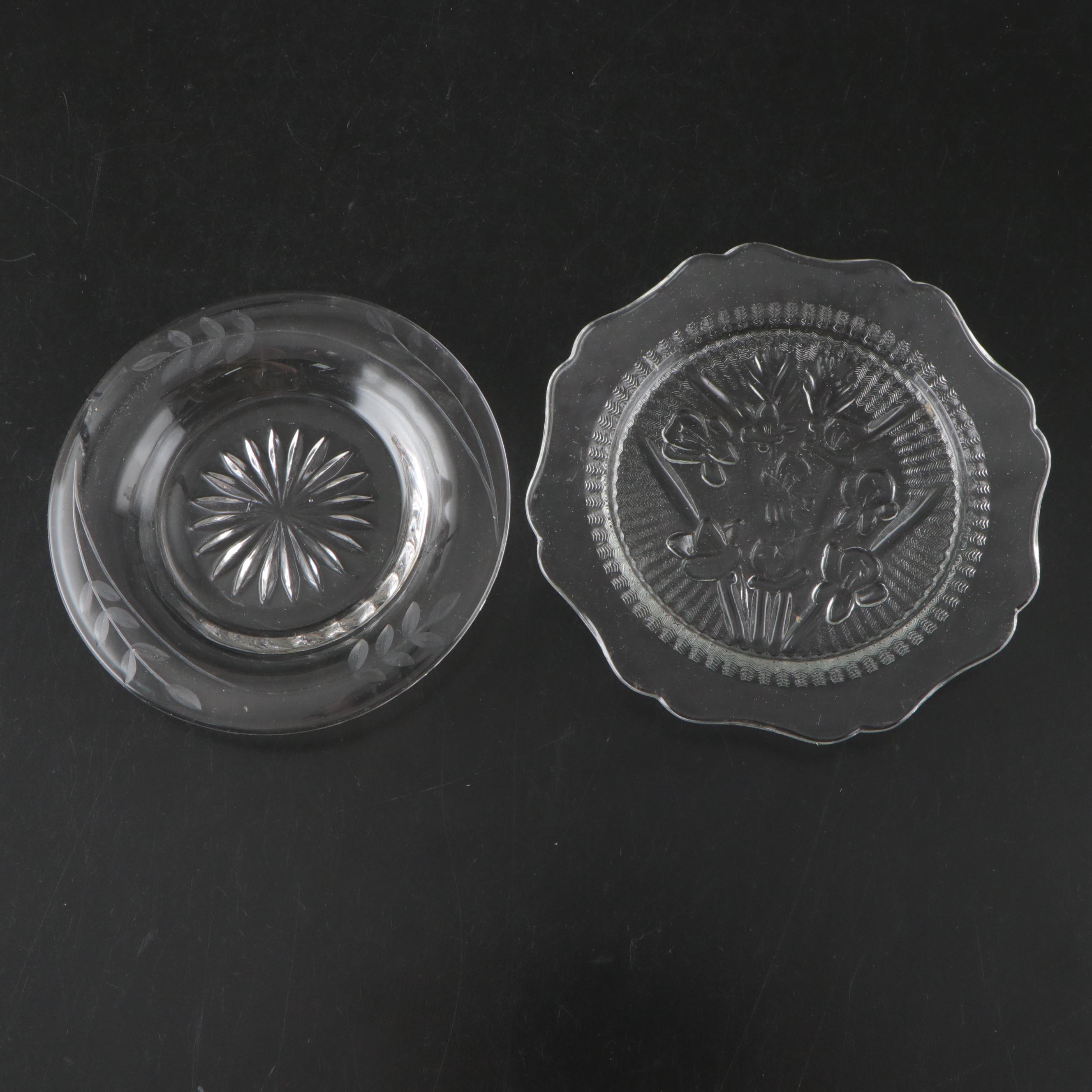 Westmoreland "Roselin" Glass Bowl with More Pressed and Etched Glass Table Décor