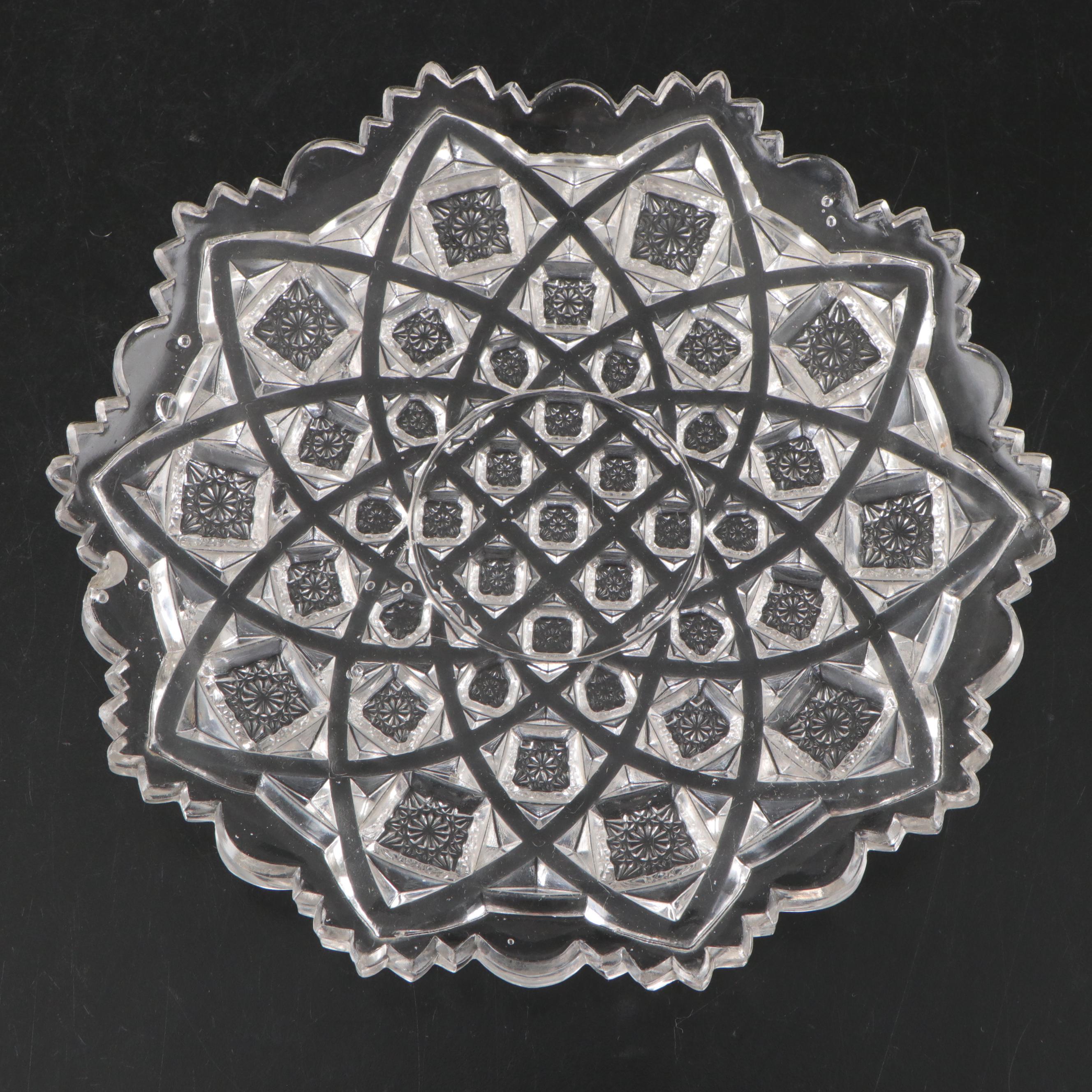 Westmoreland "Roselin" Glass Bowl with More Pressed and Etched Glass Table Décor