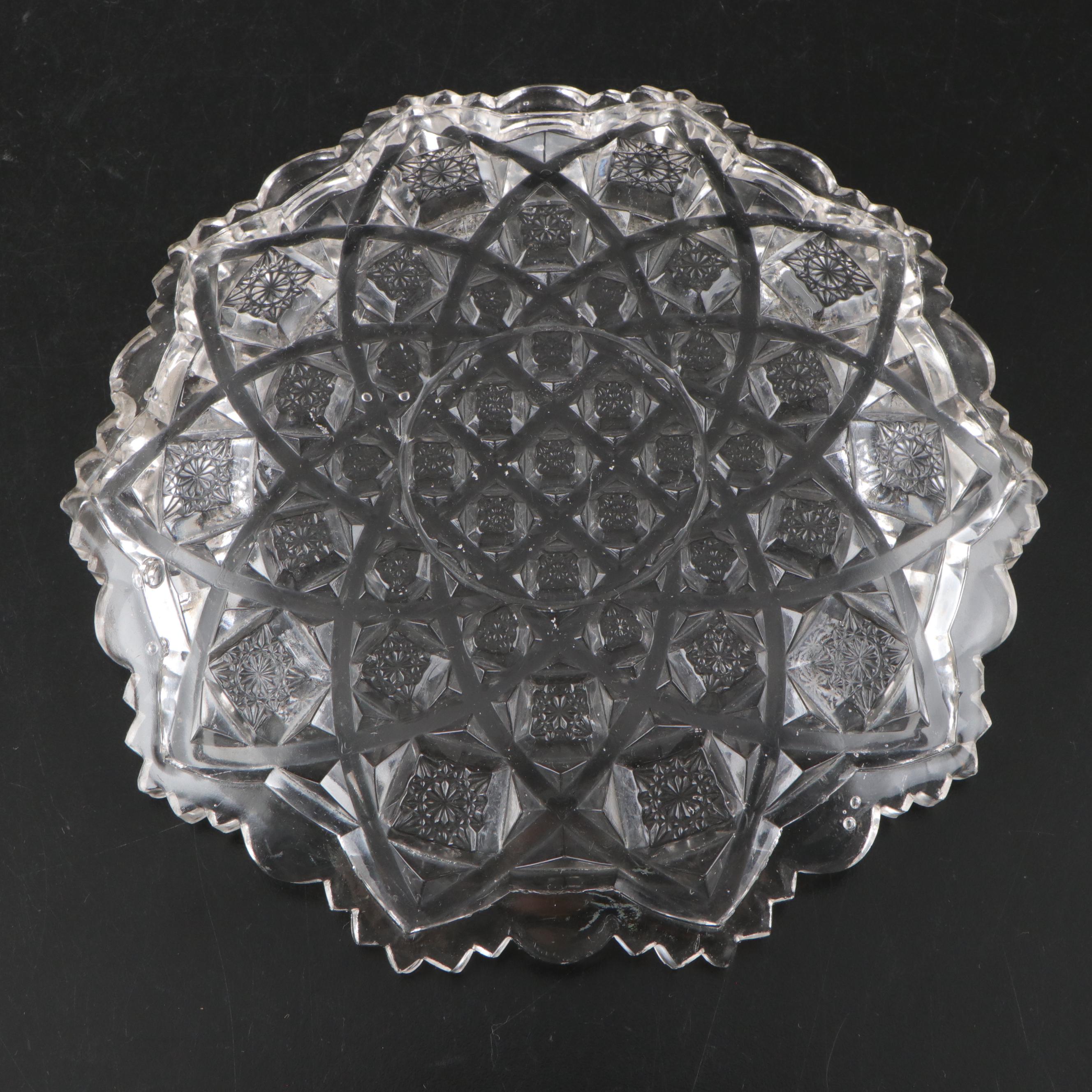 Westmoreland "Roselin" Glass Bowl with More Pressed and Etched Glass Table Décor