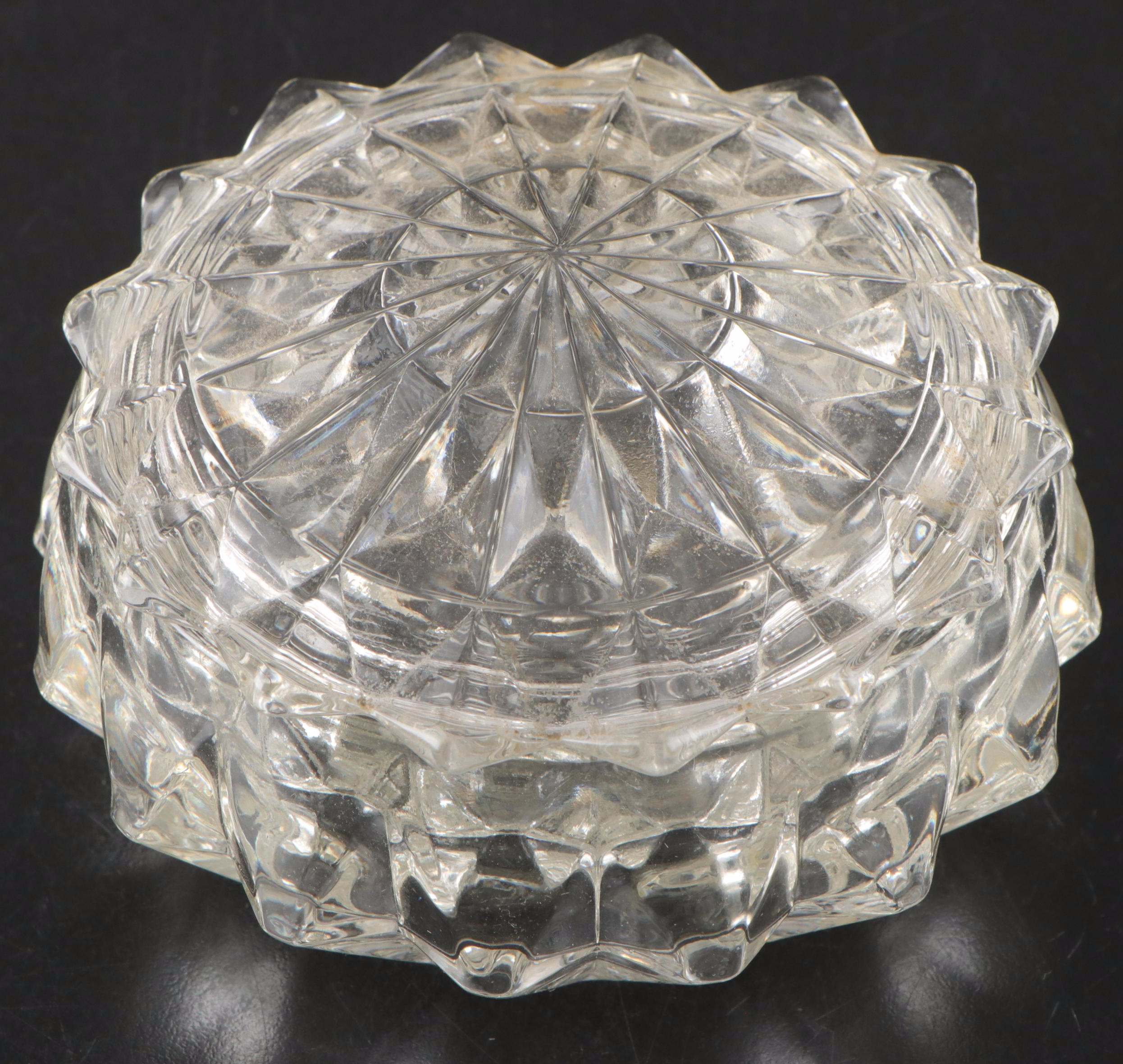 Westmoreland "Roselin" Glass Bowl with More Pressed and Etched Glass Table Décor