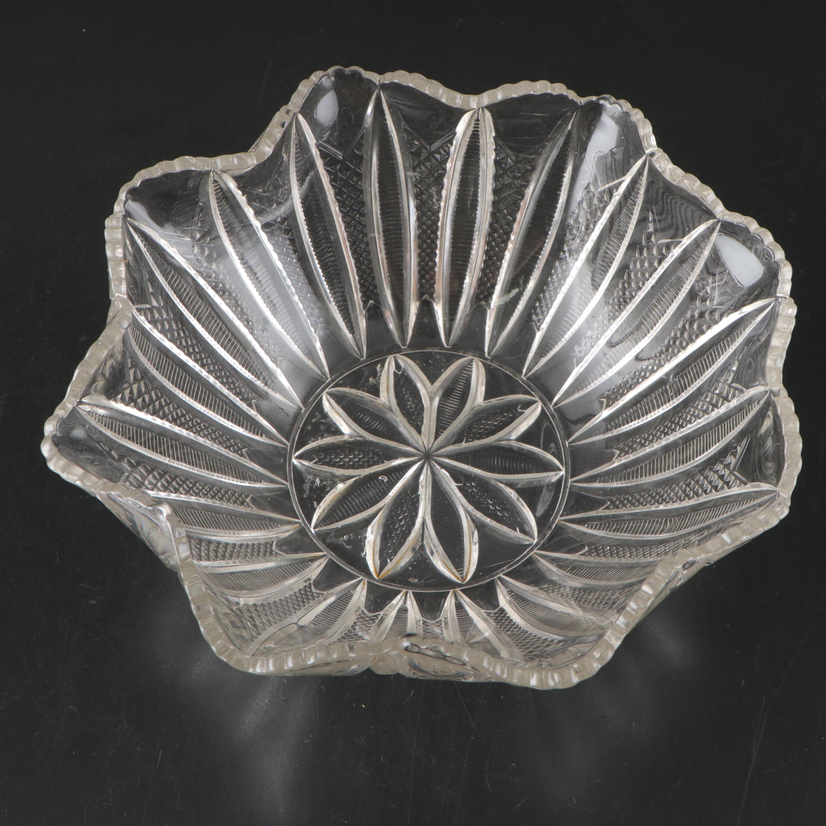 Westmoreland "Roselin" Glass Bowl with More Pressed and Etched Glass Table Décor