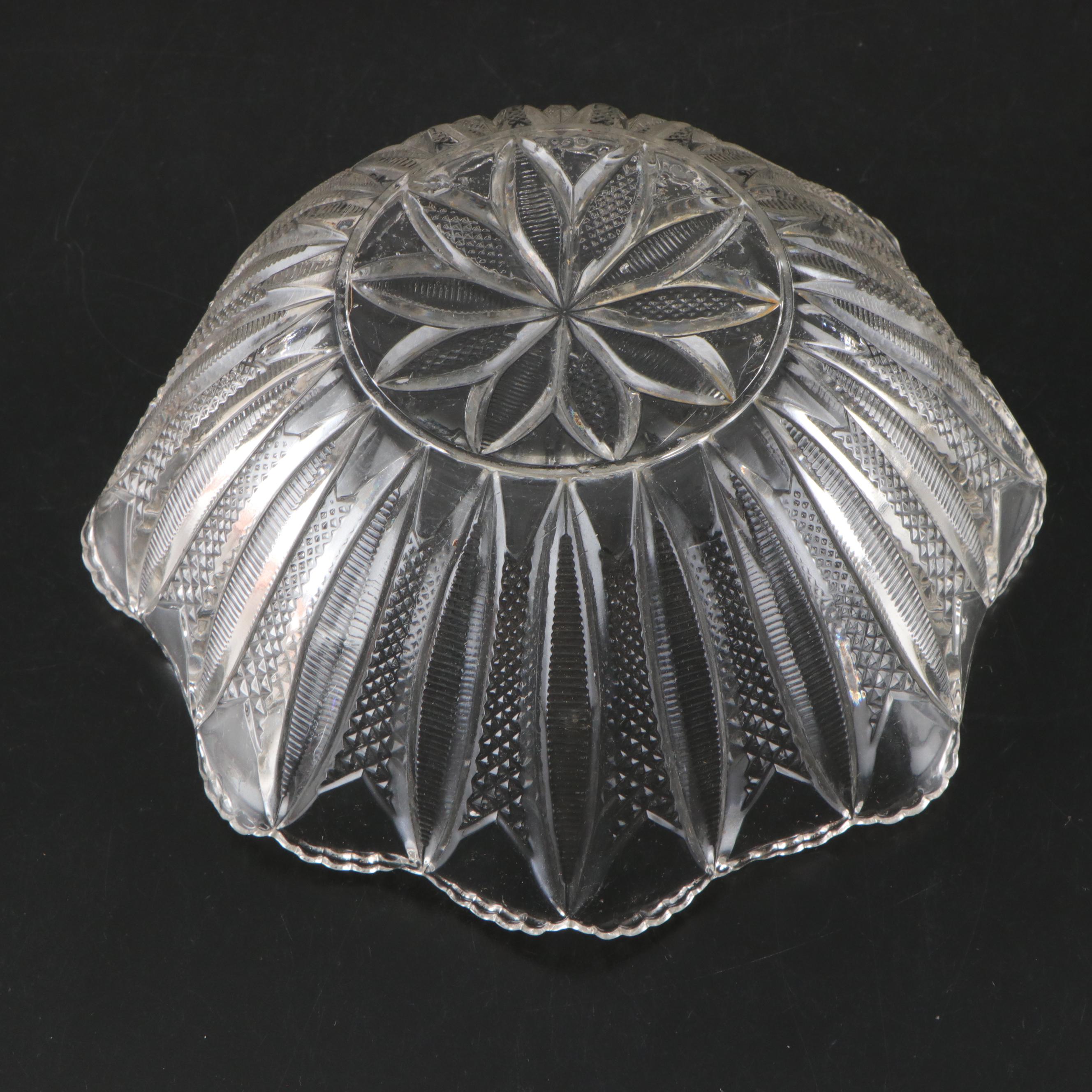 Westmoreland "Roselin" Glass Bowl with More Pressed and Etched Glass Table Décor