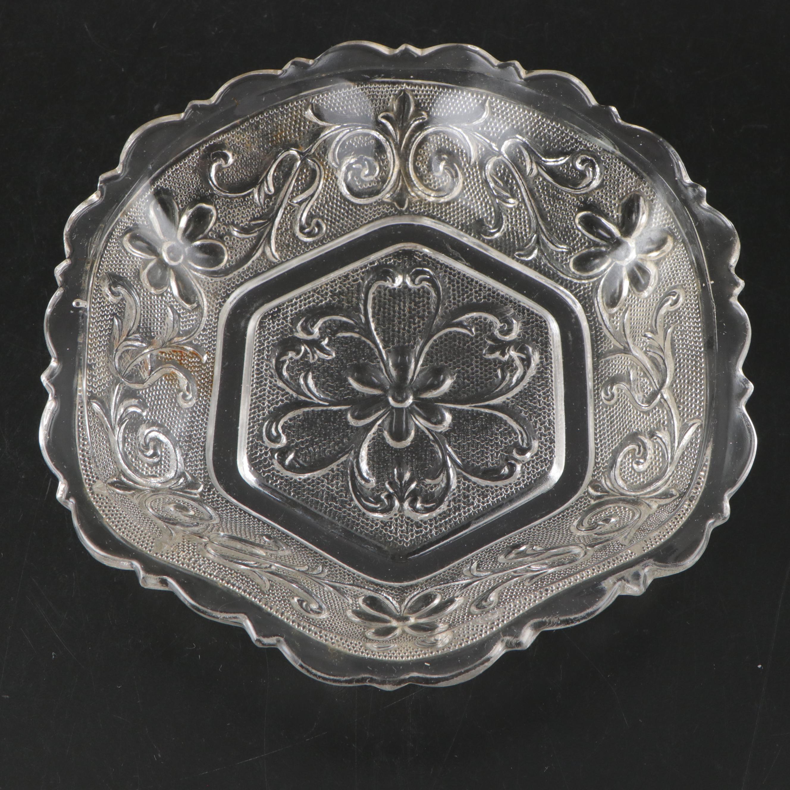 Westmoreland "Roselin" Glass Bowl with More Pressed and Etched Glass Table Décor