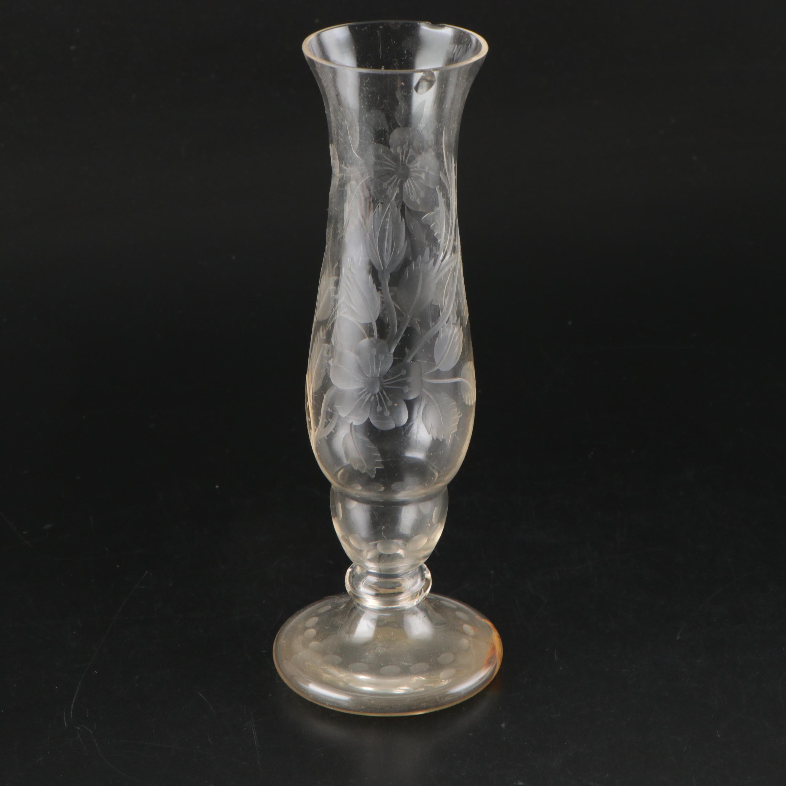 Westmoreland "Roselin" Glass Bowl with More Pressed and Etched Glass Table Décor