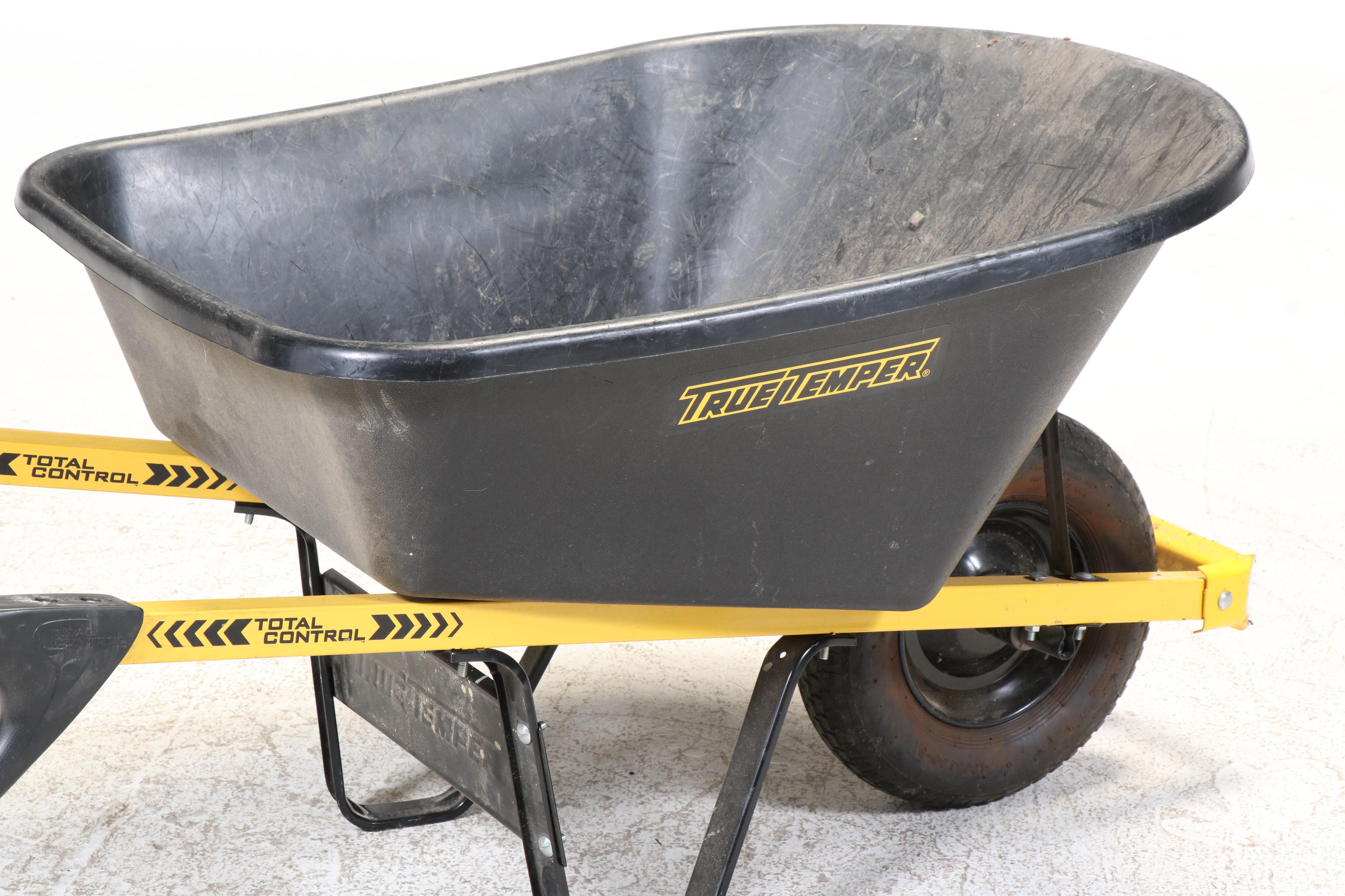 True Temper Powder-Coated Steel and Poly Resin Wheelbarrow