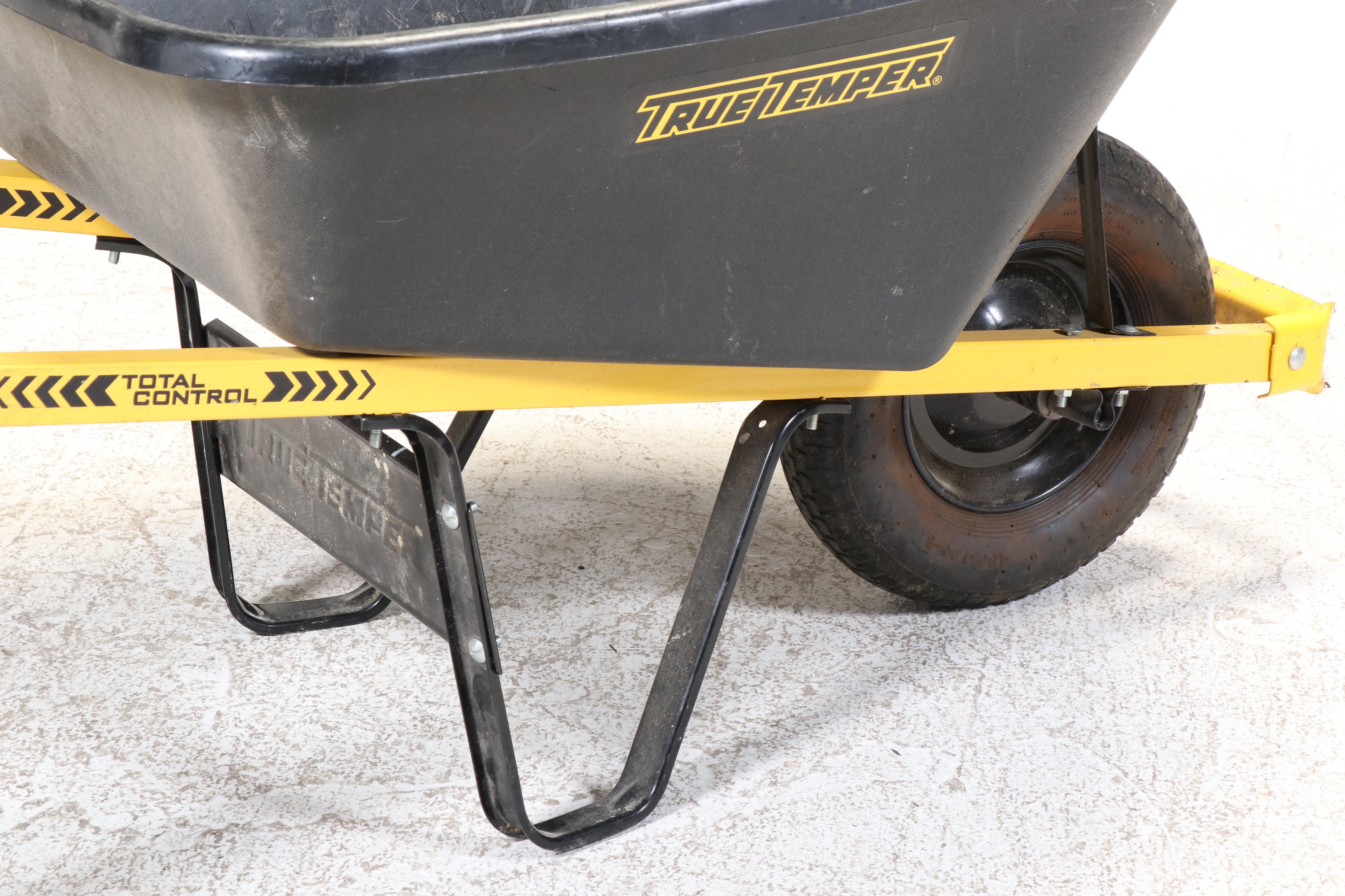 True Temper Powder-Coated Steel and Poly Resin Wheelbarrow