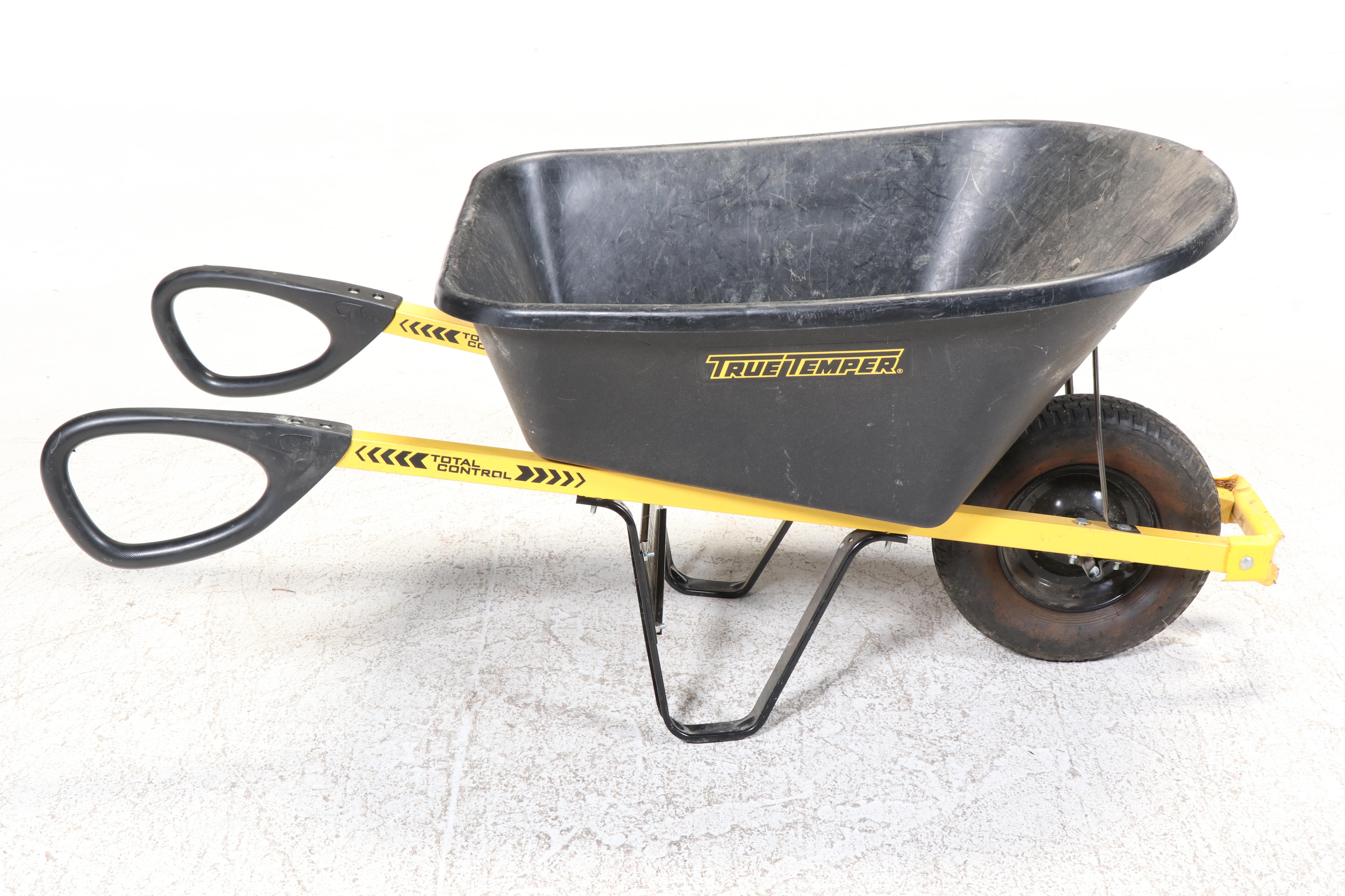 True Temper Powder-Coated Steel and Poly Resin Wheelbarrow