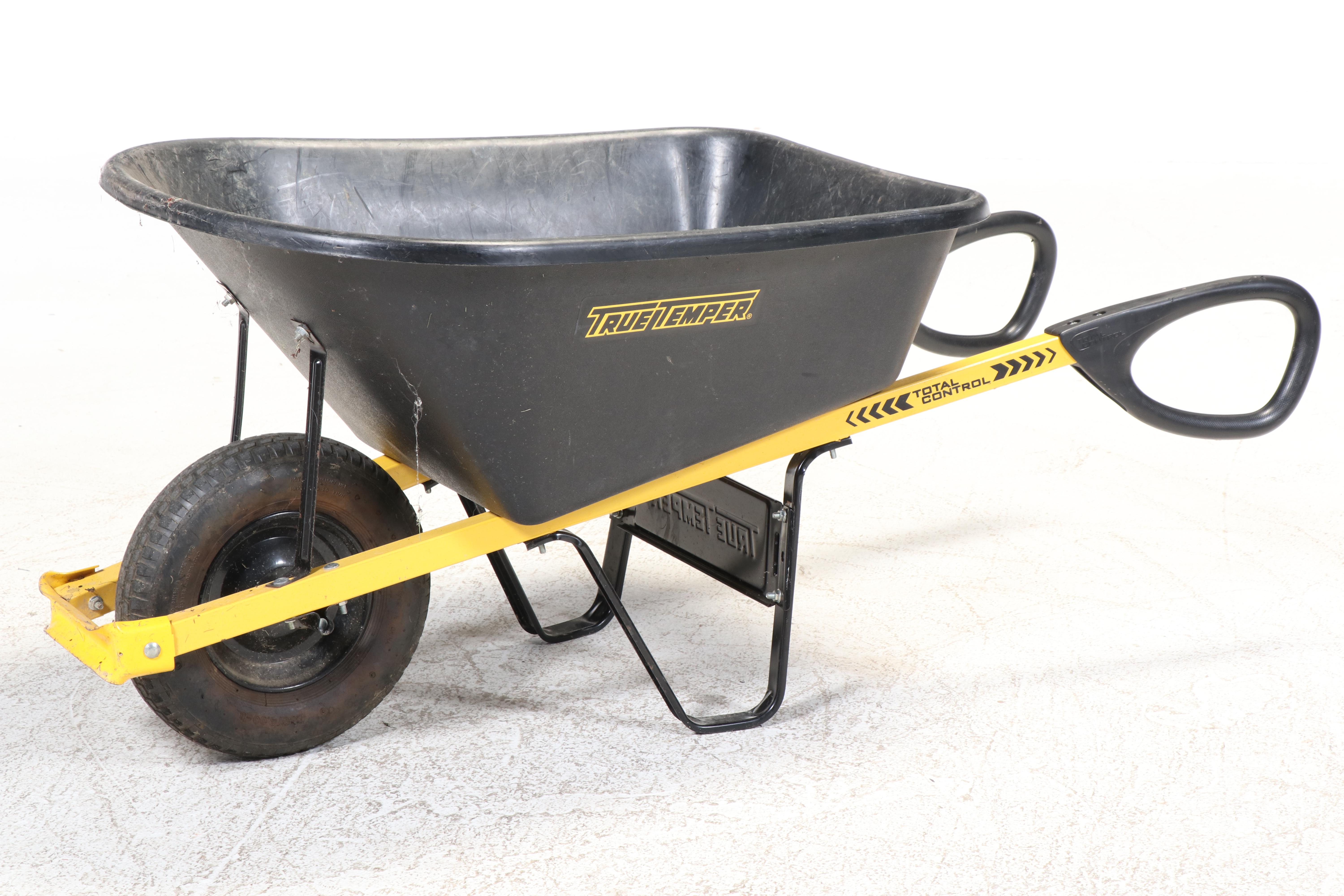 True Temper Powder-Coated Steel and Poly Resin Wheelbarrow