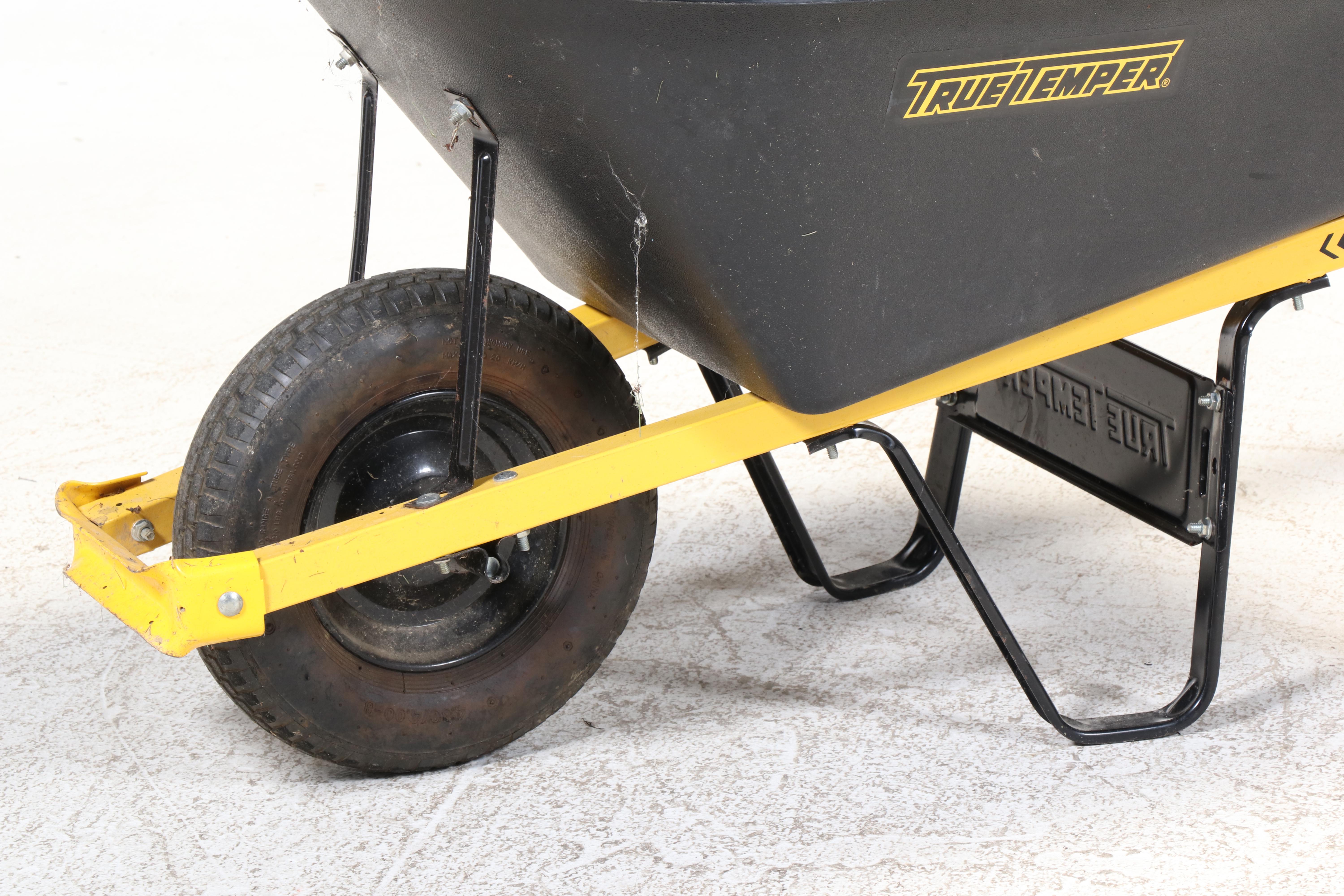 True Temper Powder-Coated Steel and Poly Resin Wheelbarrow