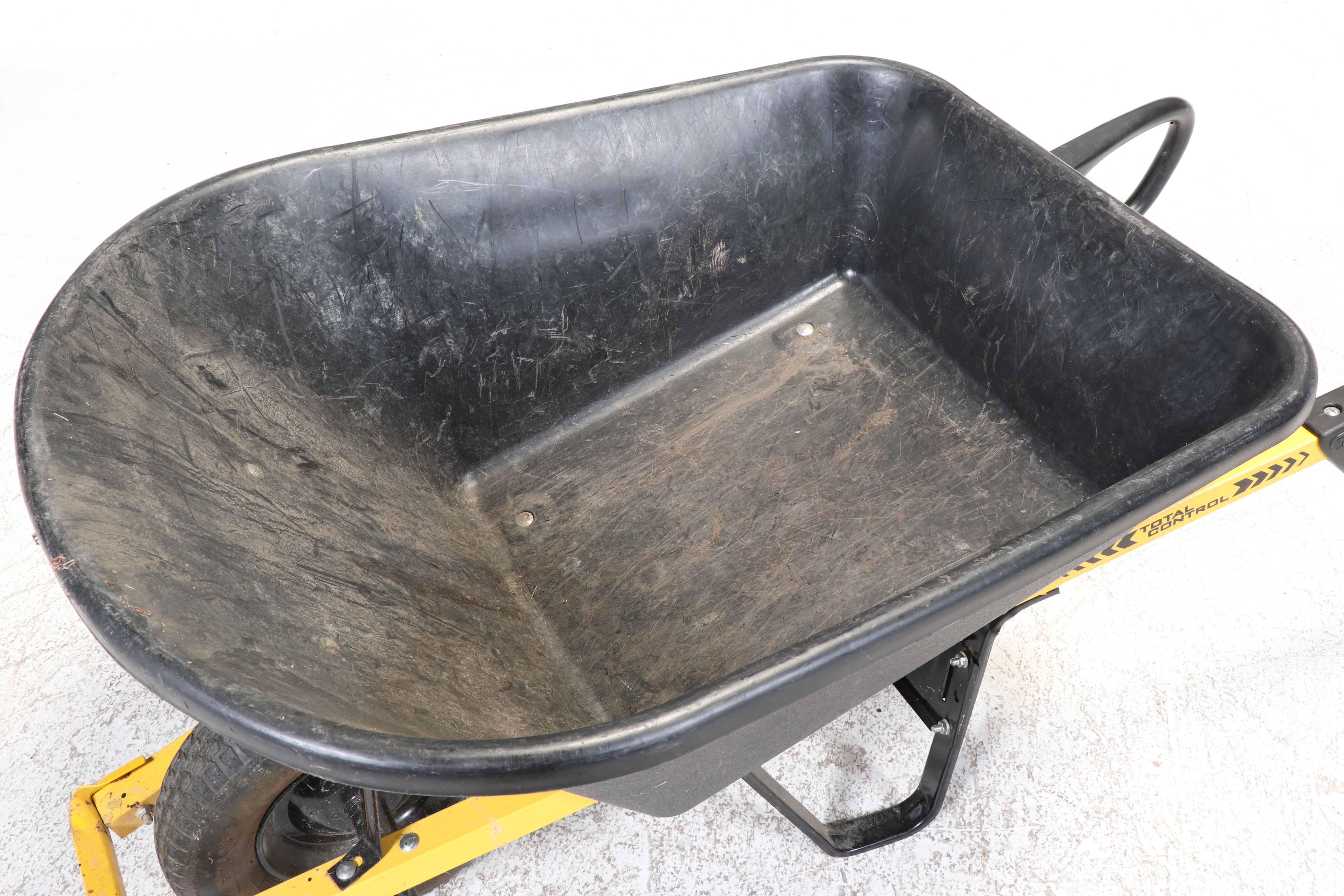 True Temper Powder-Coated Steel and Poly Resin Wheelbarrow