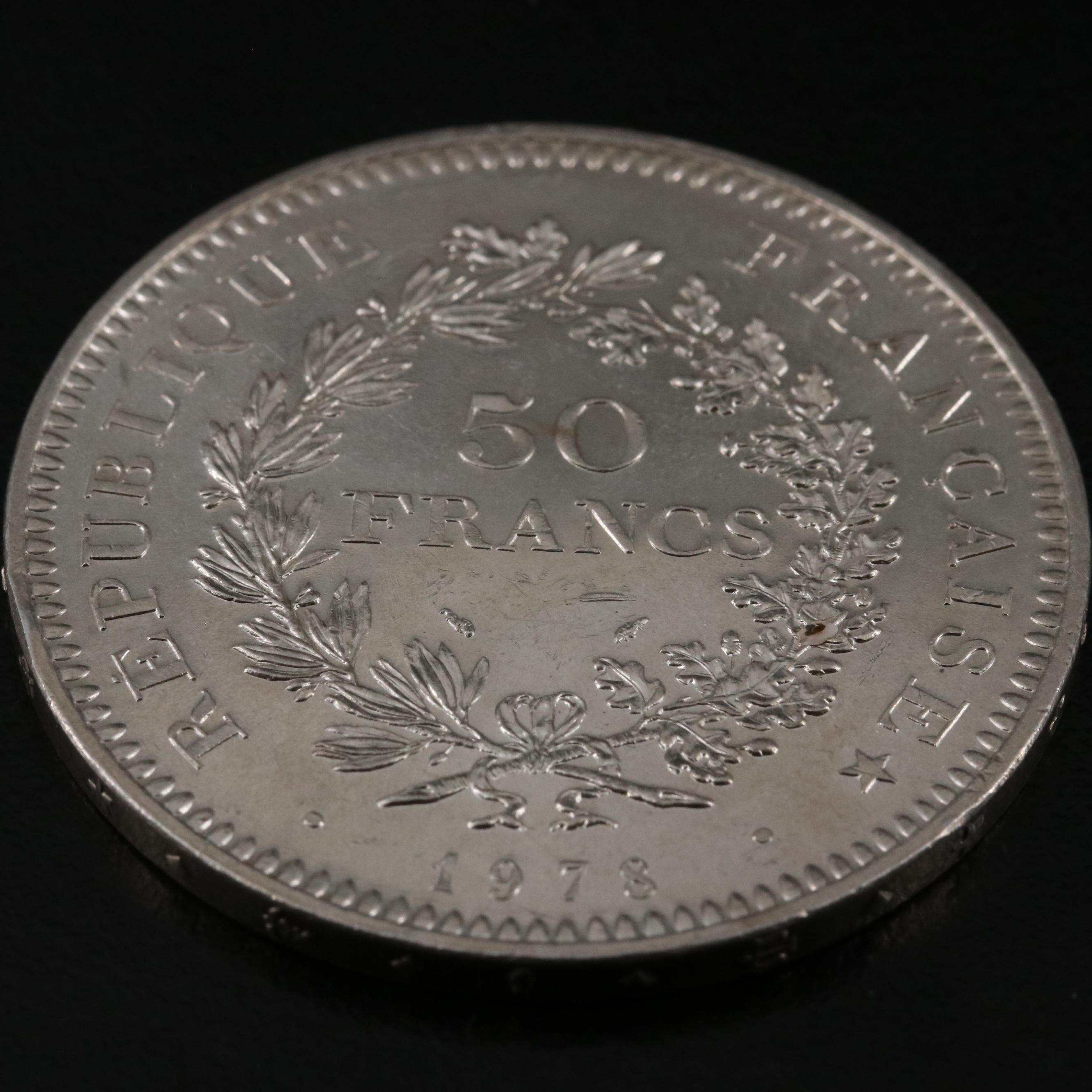 1978 French Fifty Francs Silver Coin