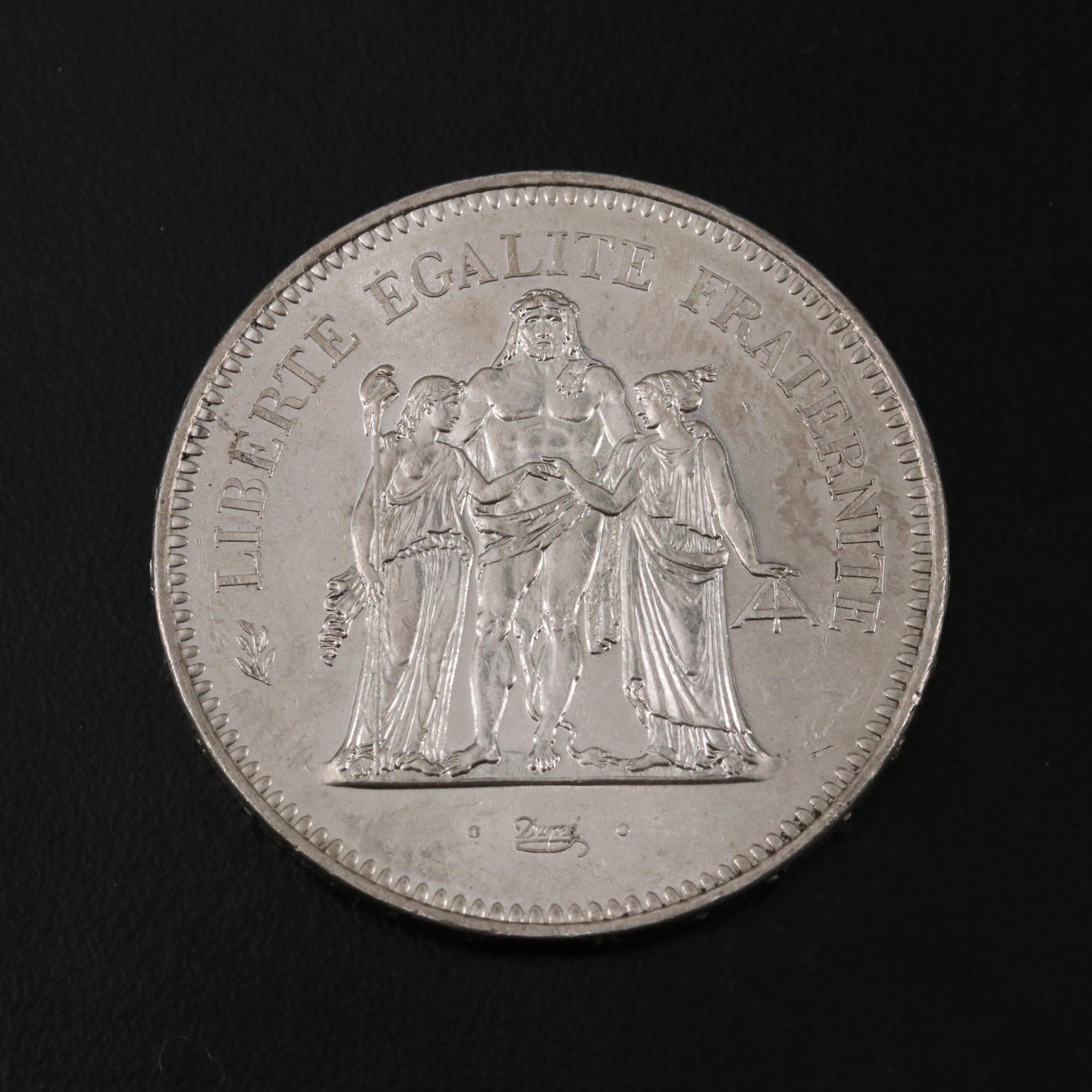 1978 French Fifty Francs Silver Coin