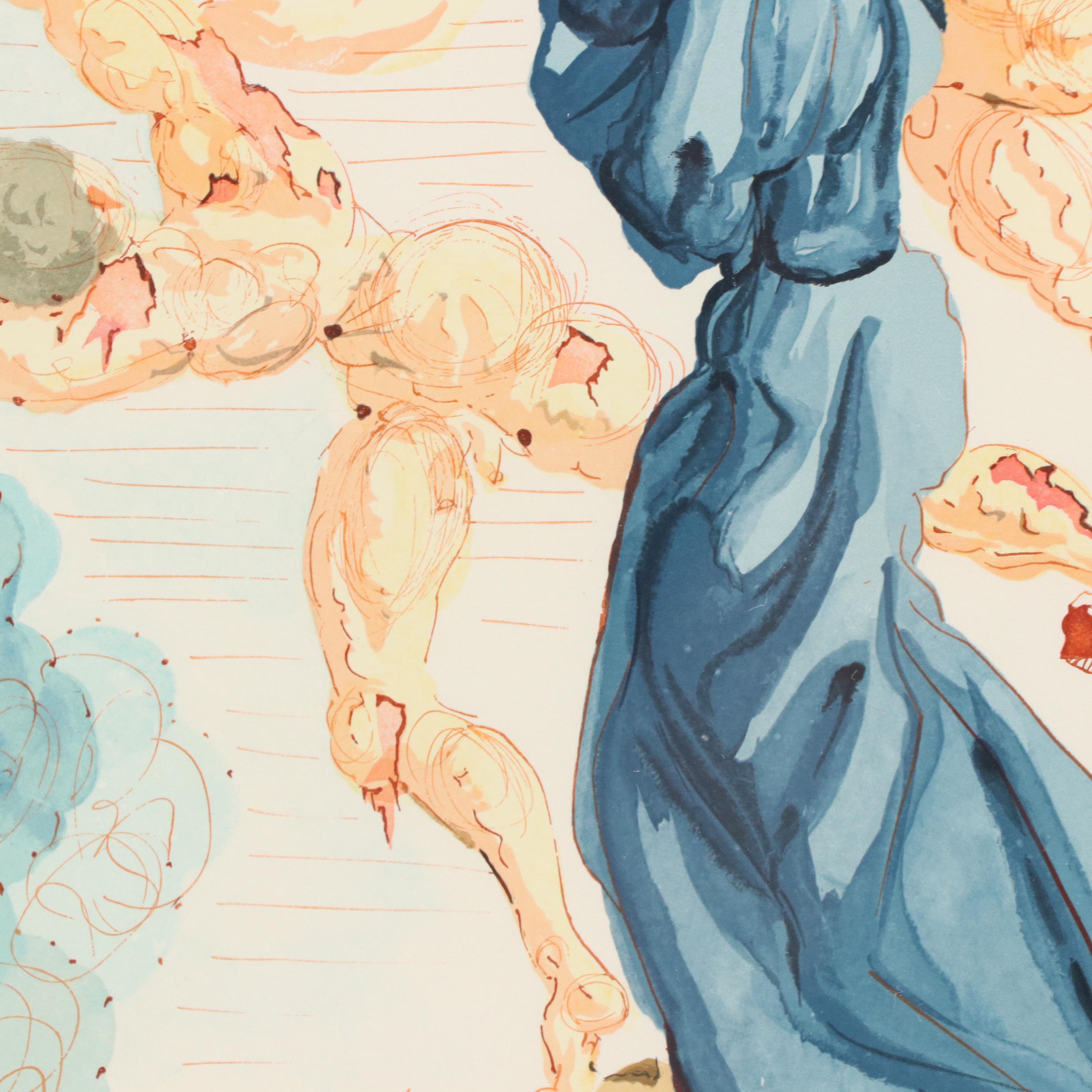 Salvador Dalí Wood Engraving "Les Margelles du Phlégéton" 1960-1964