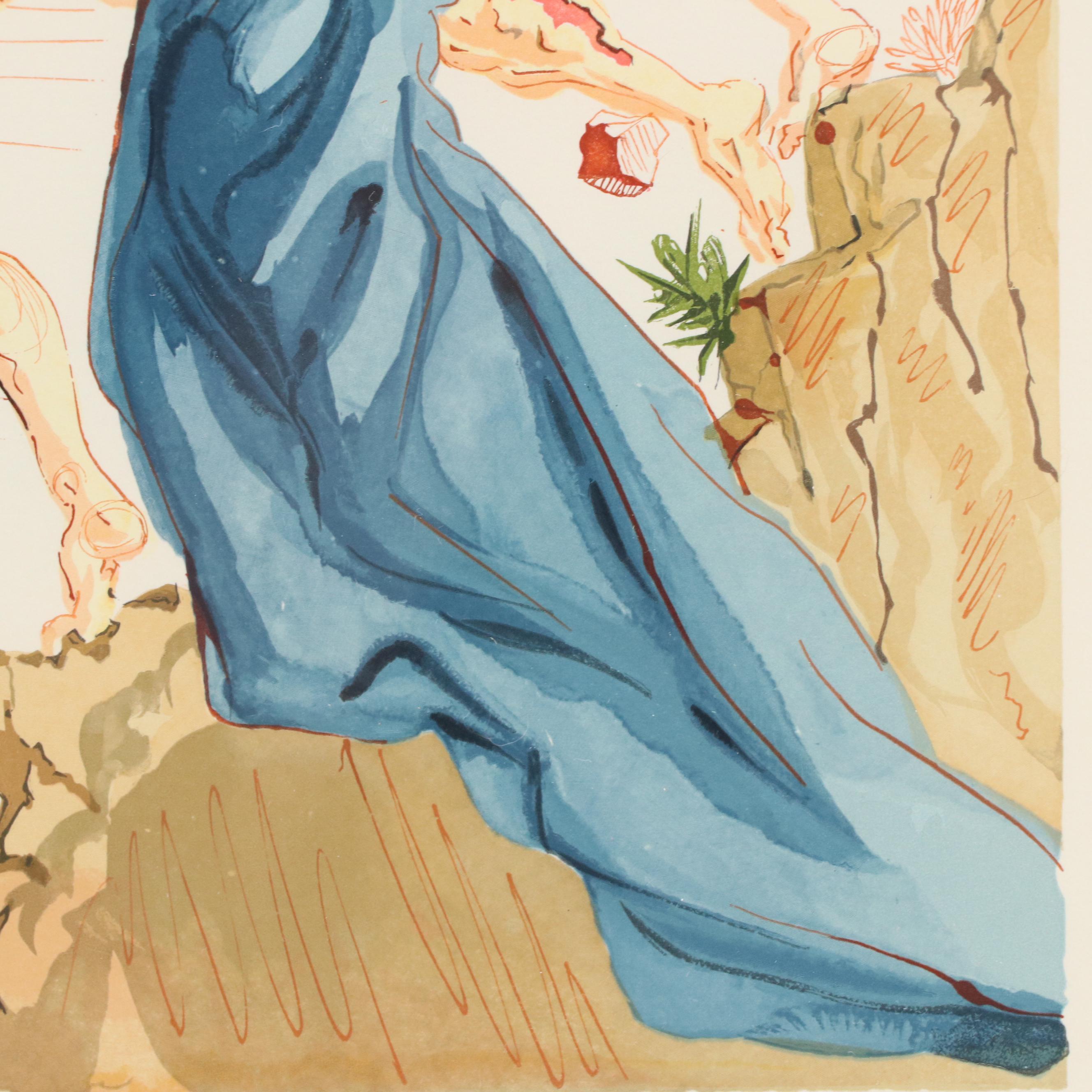 Salvador Dalí Wood Engraving "Les Margelles du Phlégéton" 1960-1964