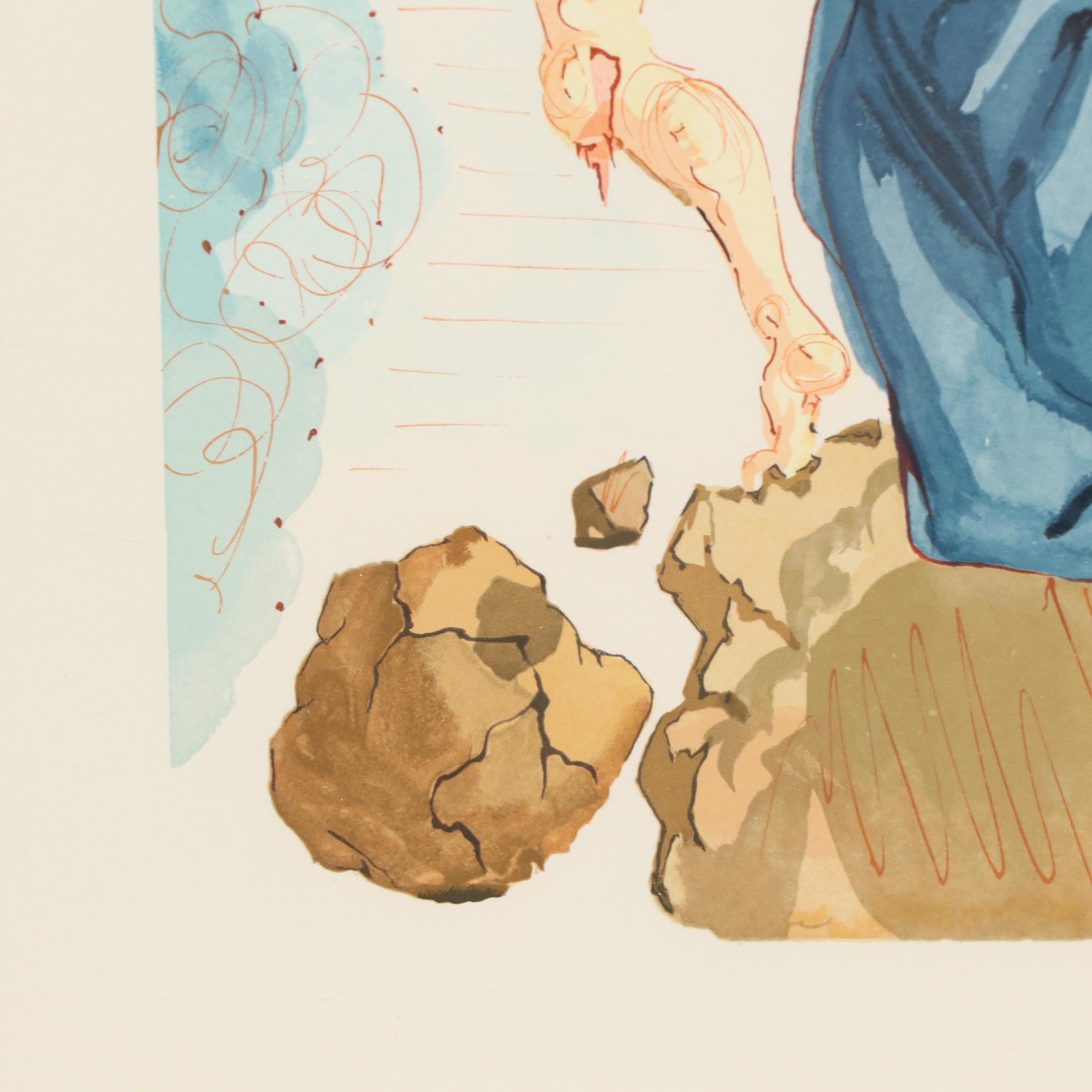 Salvador Dalí Wood Engraving "Les Margelles du Phlégéton" 1960-1964