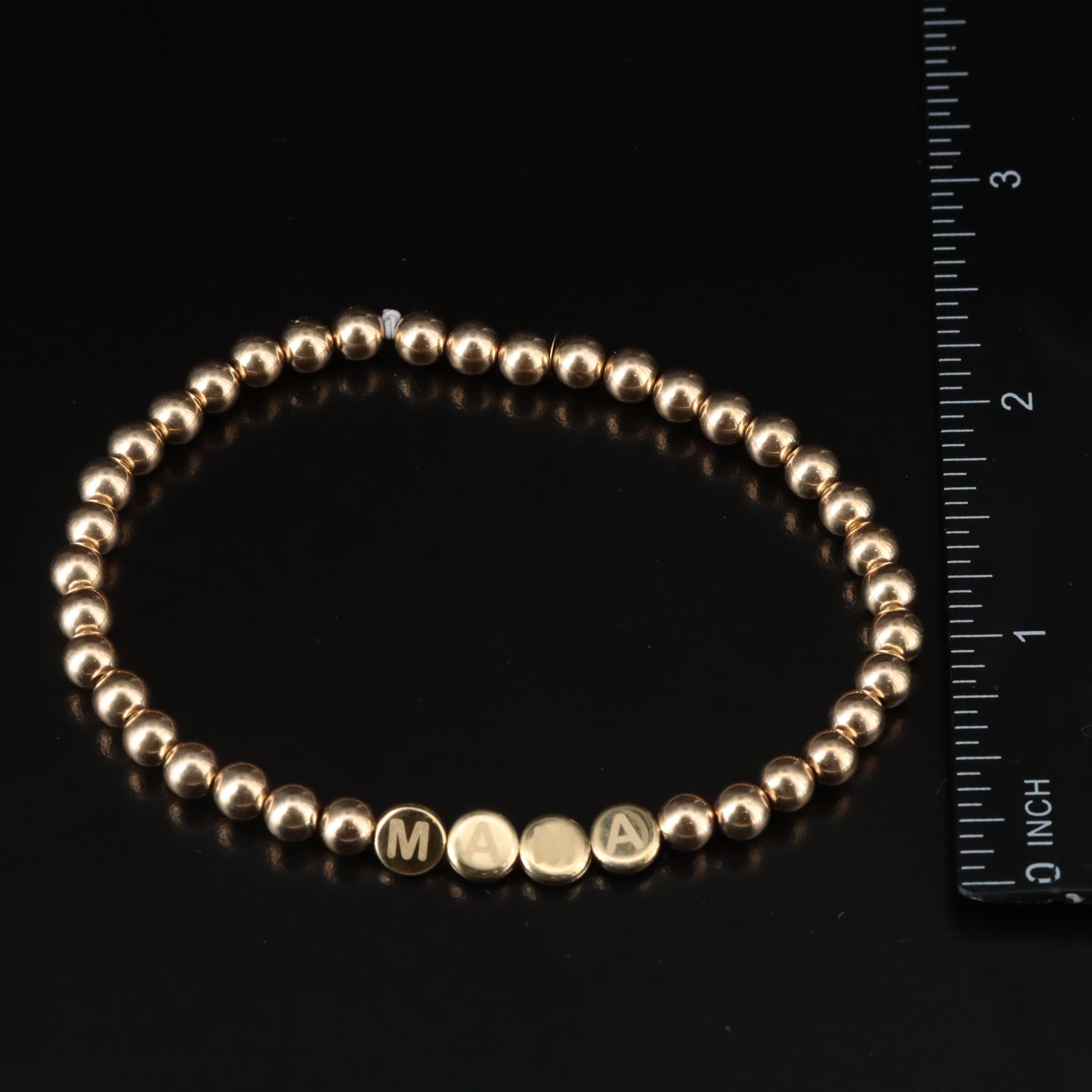 10K "MAMA" Bracelet