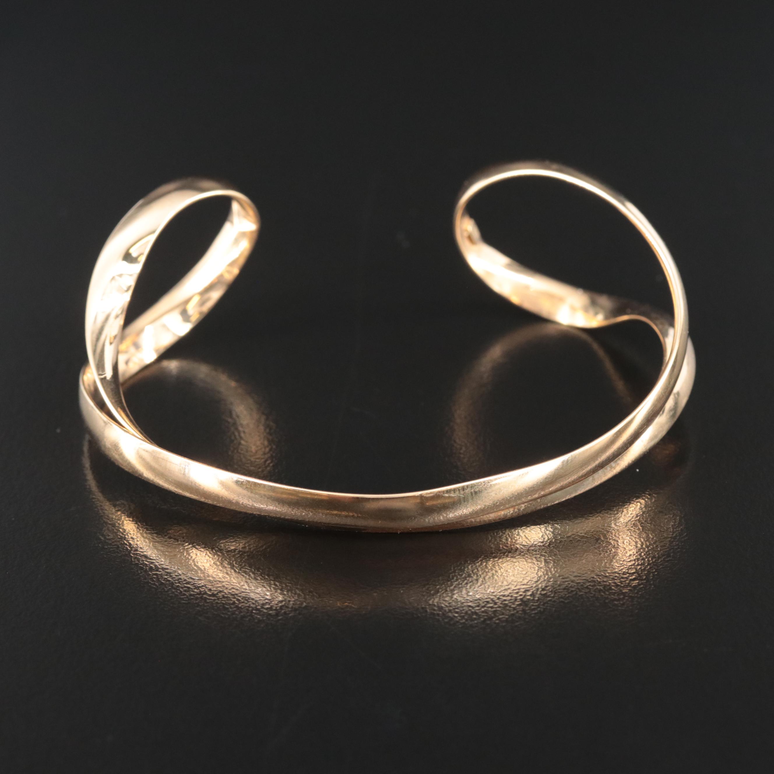 14K Italian Cuff Bracelet
