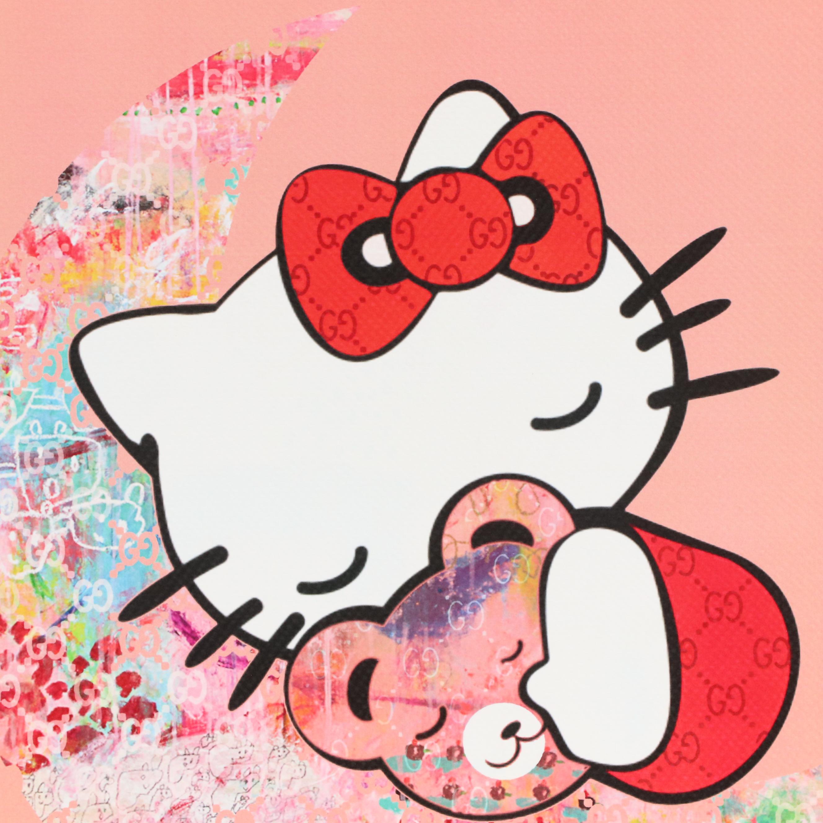 Death NYC Pop Art Graphic Print of Hello Kitty x Gucci, 2023